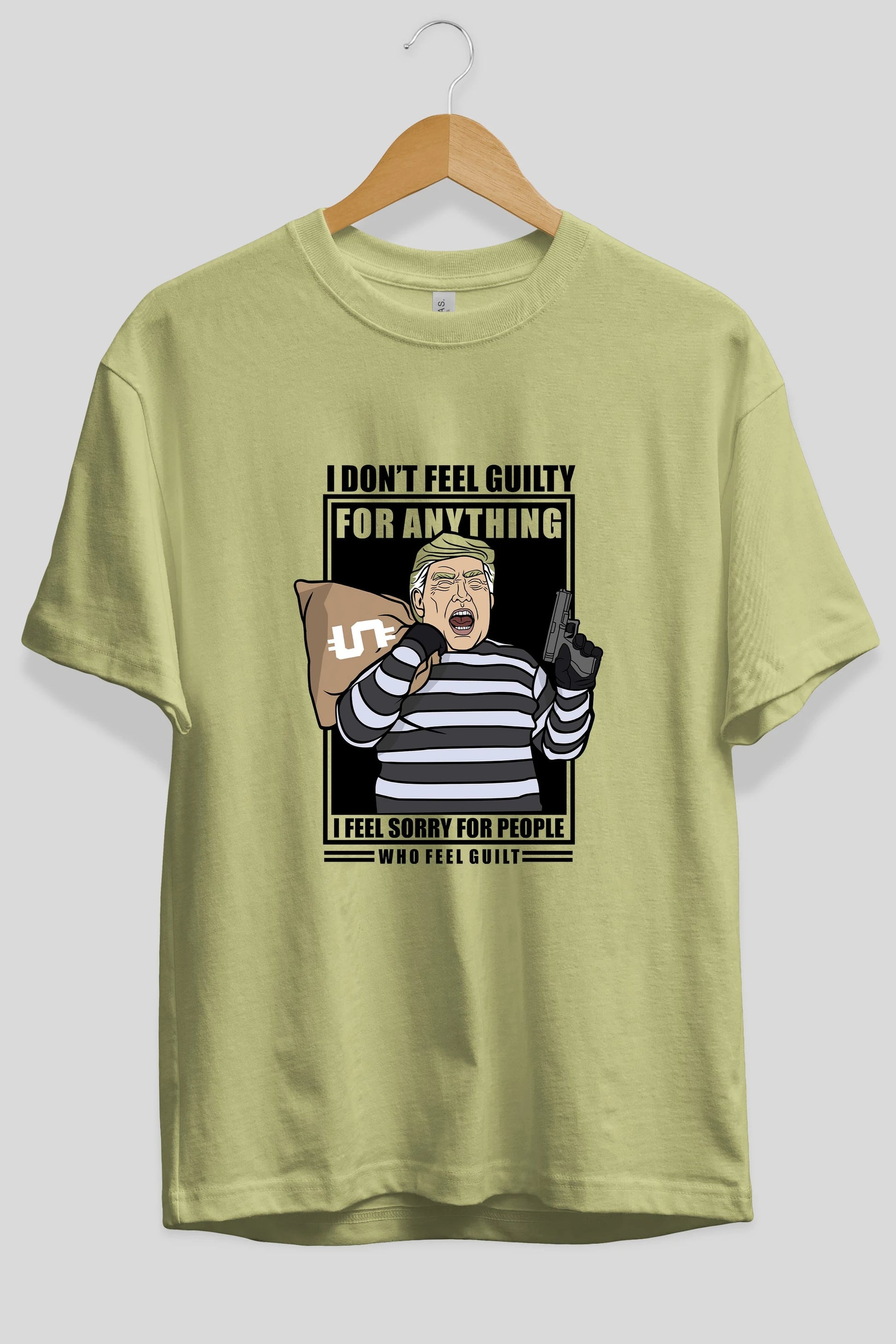 Criminal Trump Ön Baskılı Oversize t-shirt Erkek Kadın Unisex %100 Pamuk tişort