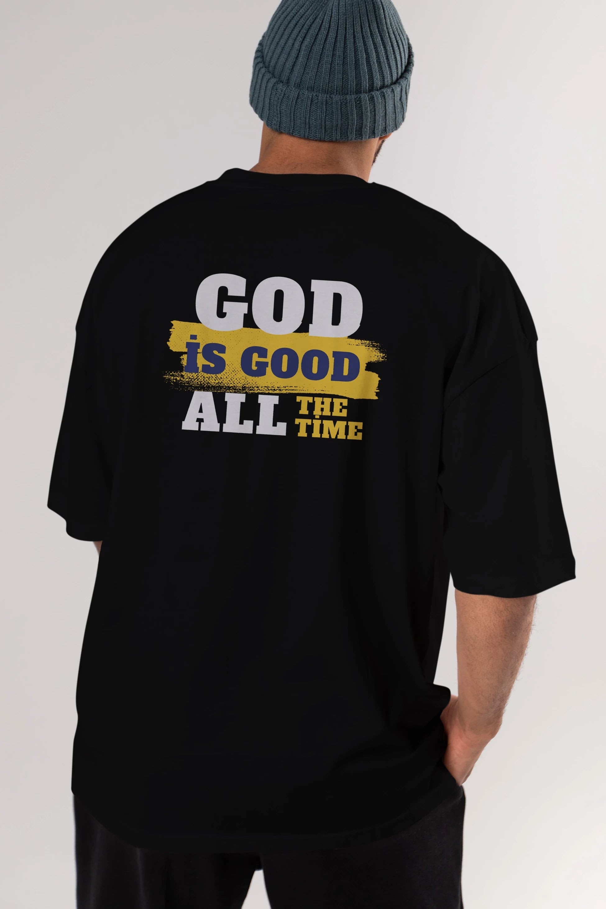 God is Good Yazılı Arka Baskılı Oversize t-shirt Erkek Kadın Unisex