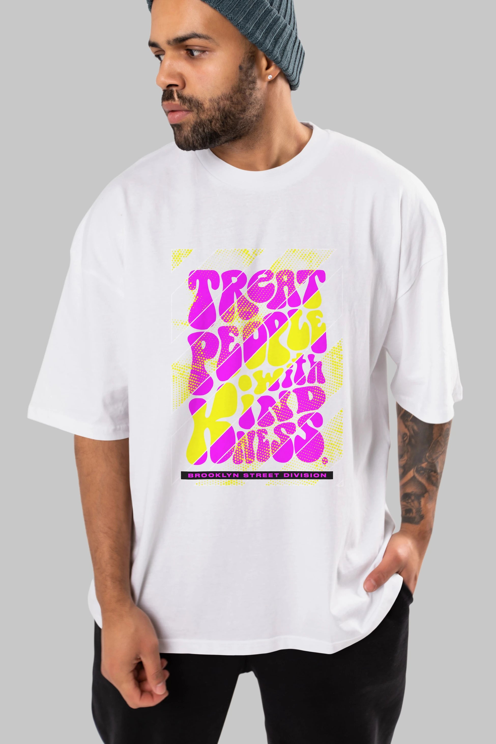 Treat People Ön Baskılı Oversize t-shirt Erkek Kadın Unisex