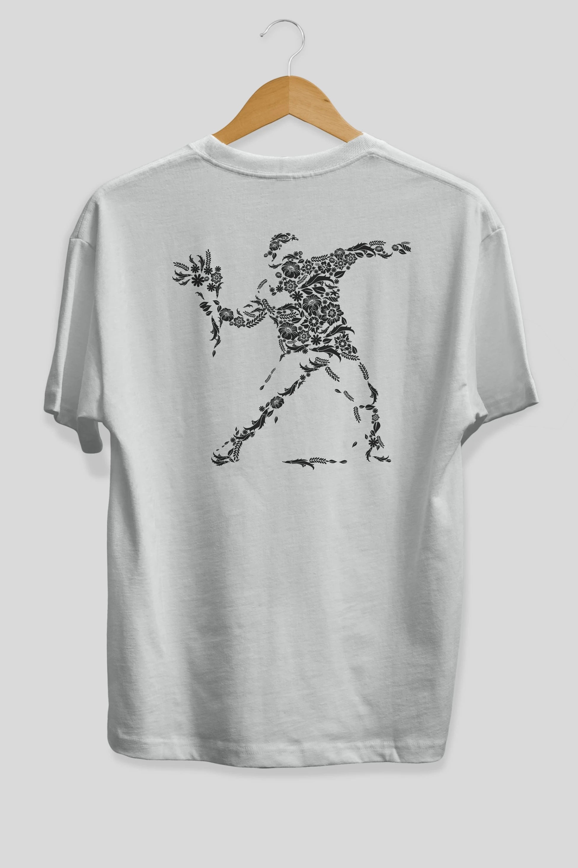 Flourish Vandalism Arka Baskılı Oversize t-shirt %100 pamuk Erkek Kadın Unisex