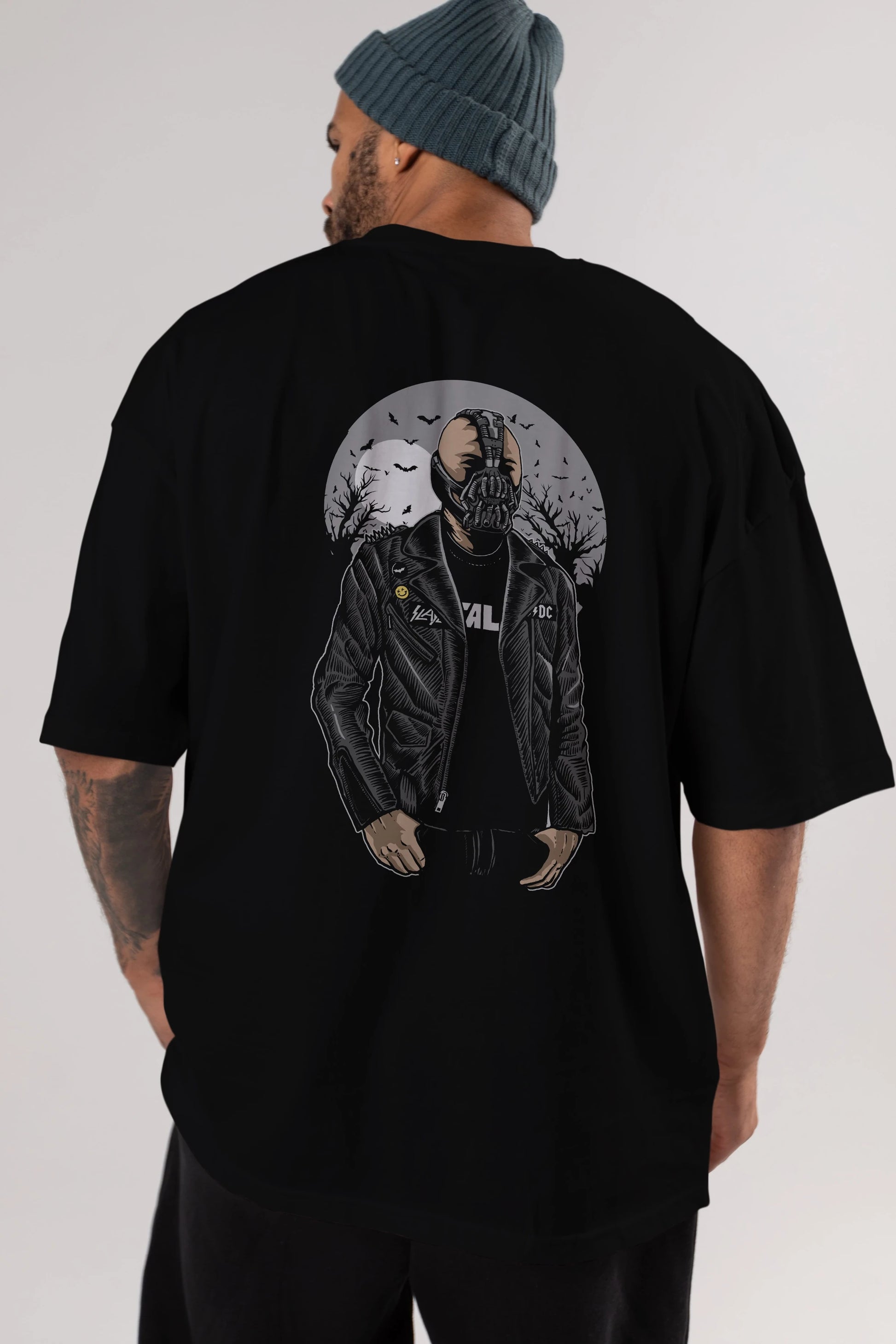Bane Arka Baskılı Oversize t-shirt Erkek Kadın Unisex %100 Pamuk