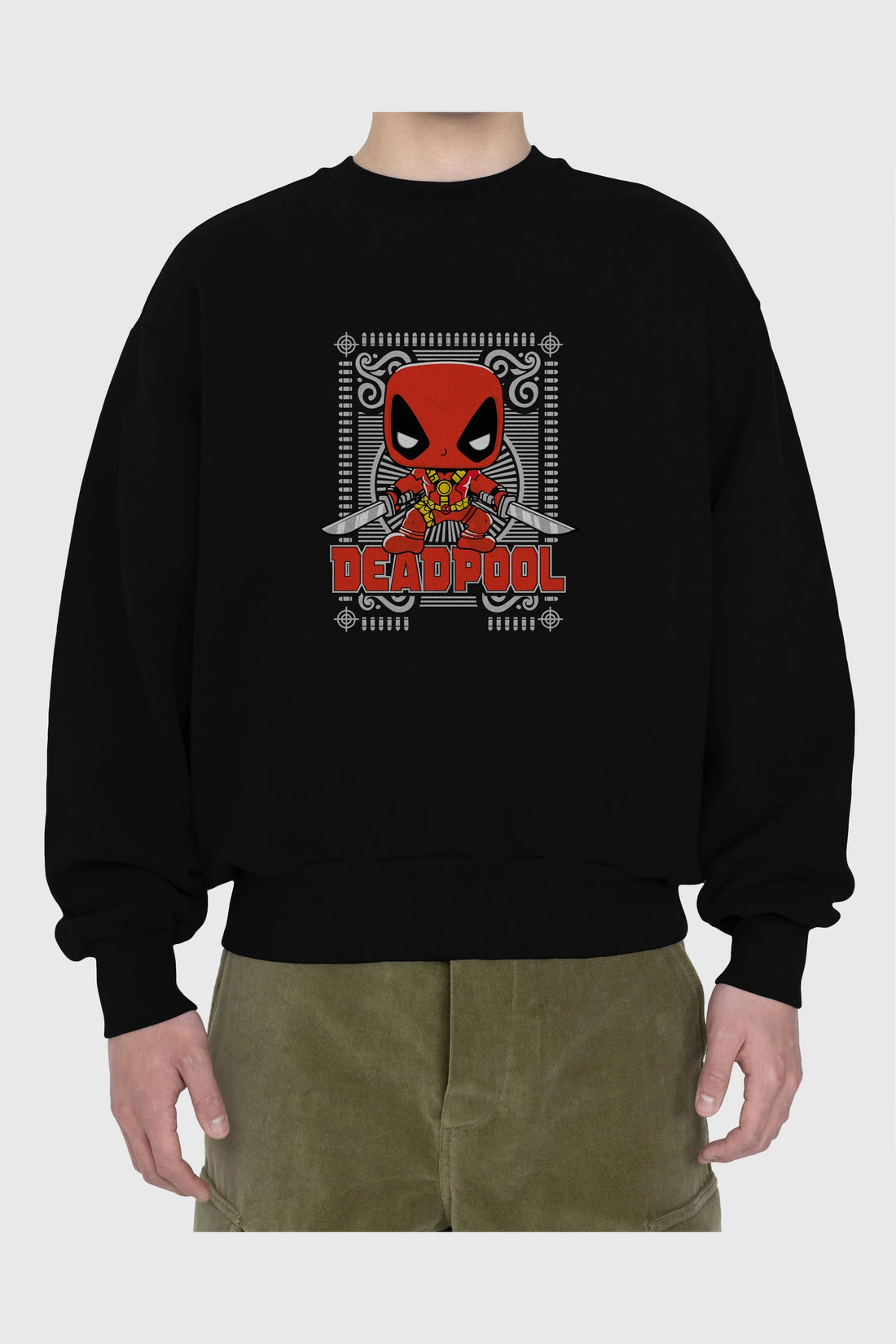 Deadpool (17) Ön Baskılı Oversize Sweatshirt Erkek Kadın Unisex
