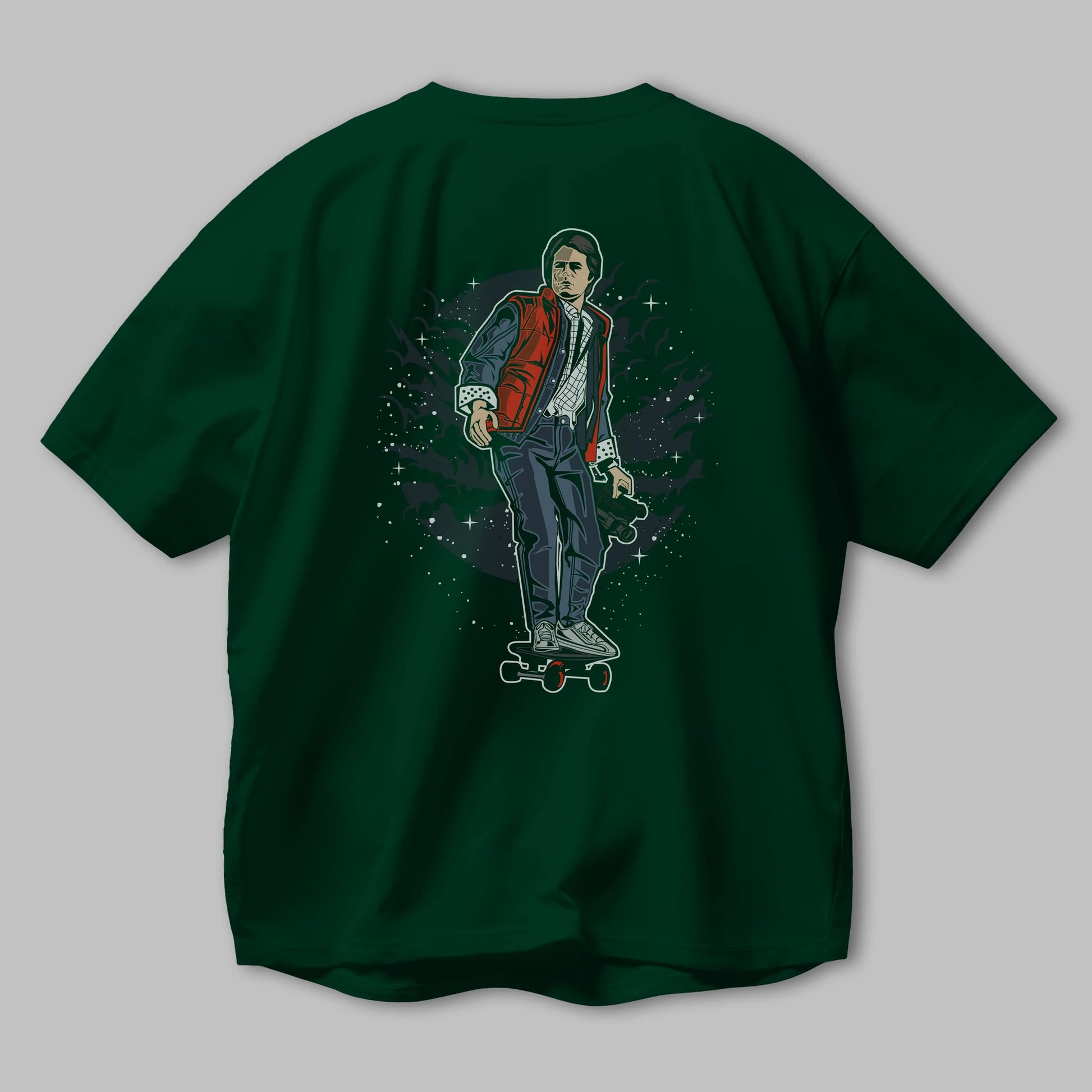 MARTY Arka Baskılı Oversize t-shirt Erkek Kadın Unisex %100 Pamuk