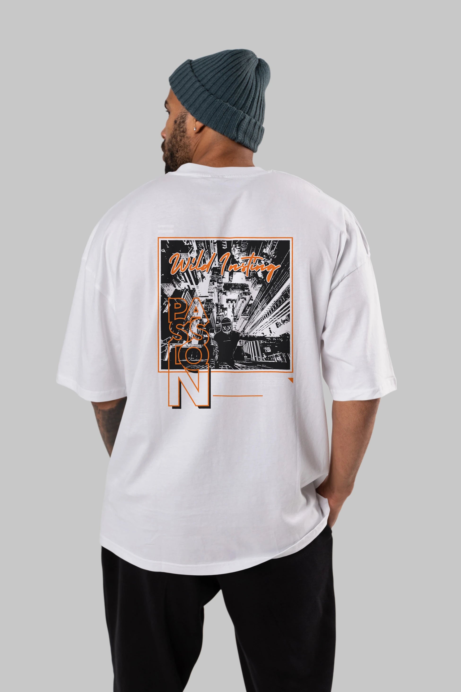 Wild Passion Arka Baskılı Oversize t-shirt Erkek Kadın Unisex