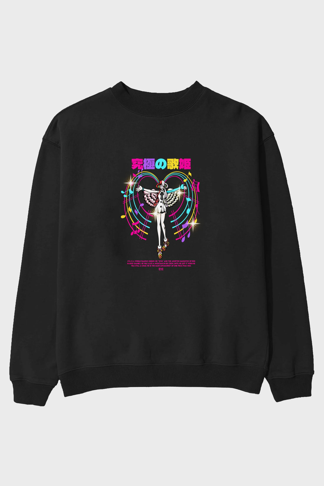 Uta Anime Ön Baskılı Oversize Sweatshirt Erkek Kadın Unisex