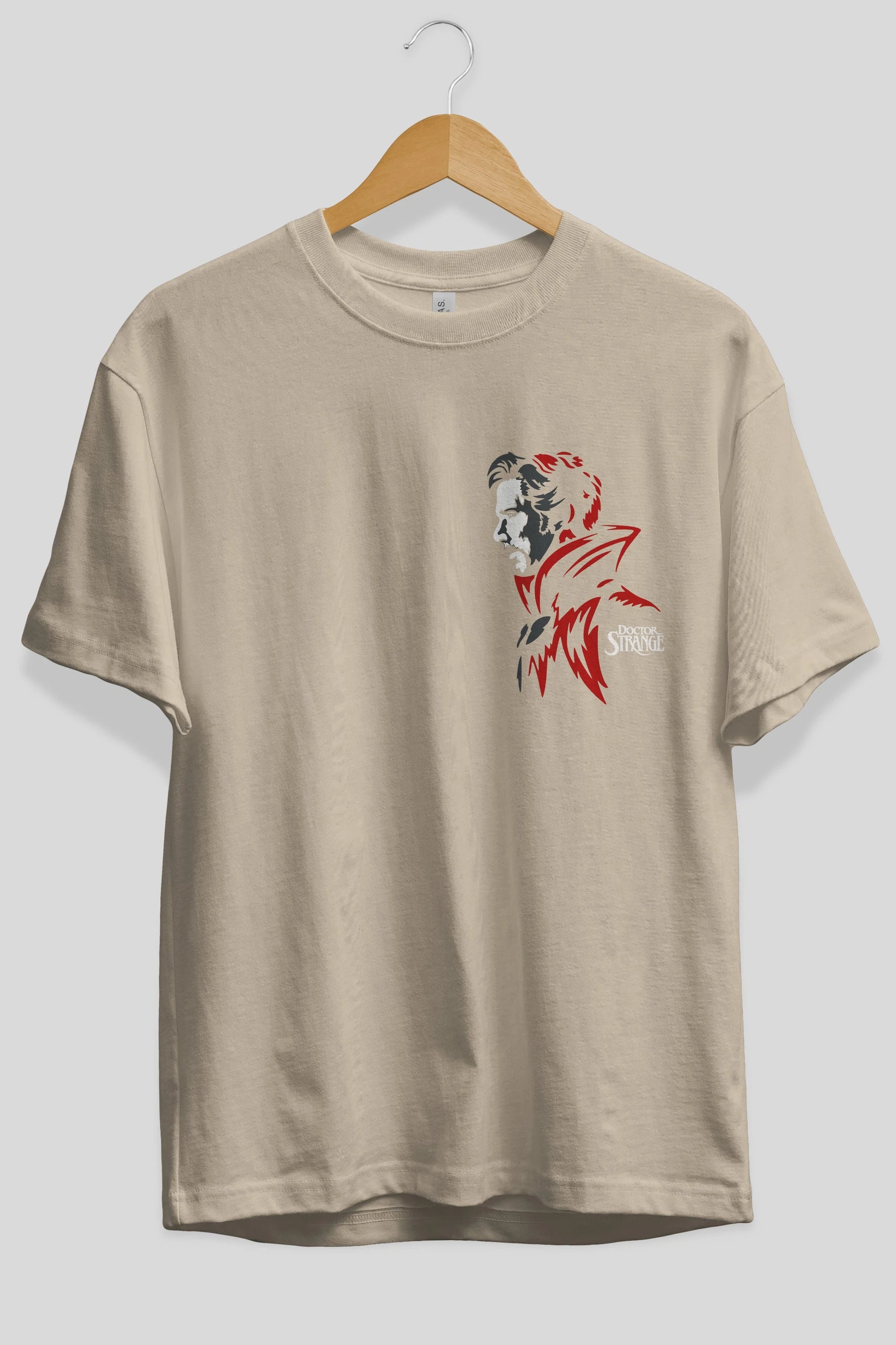Doctor Strange (2) Ön Sol Baskılı Oversize t-shirt Erkek Kadın Unisex %100 Pamuk Bisiklet Yaka tişort