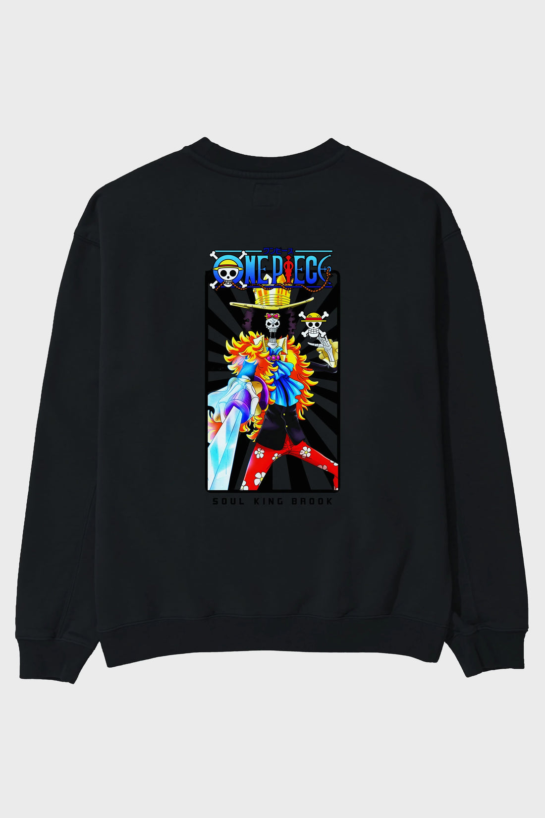 Brook Arka Baskılı Anime Oversize Sweatshirt Erkek Kadın Unisex