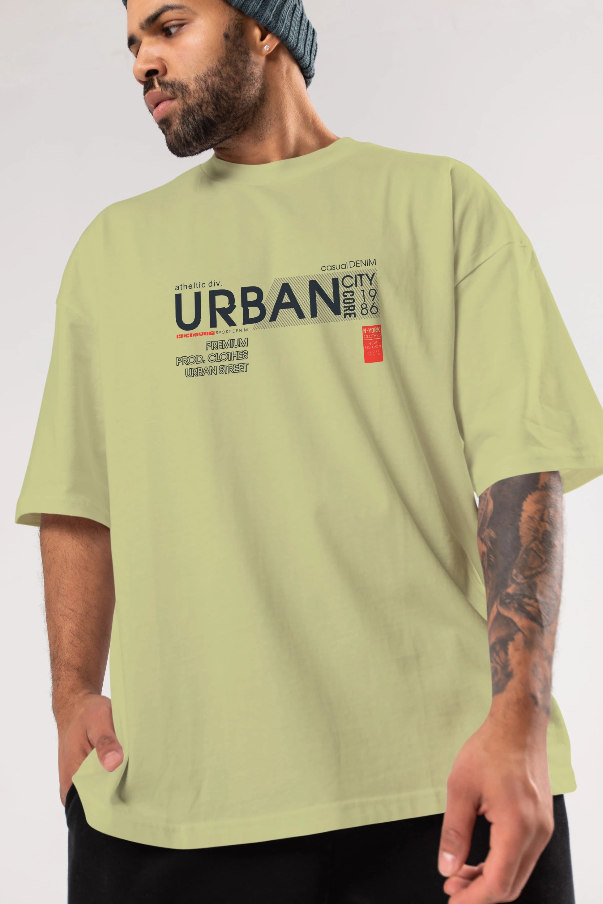 Urban Ön Baskılı Oversize t-shirt Erkek Kadın Unisex