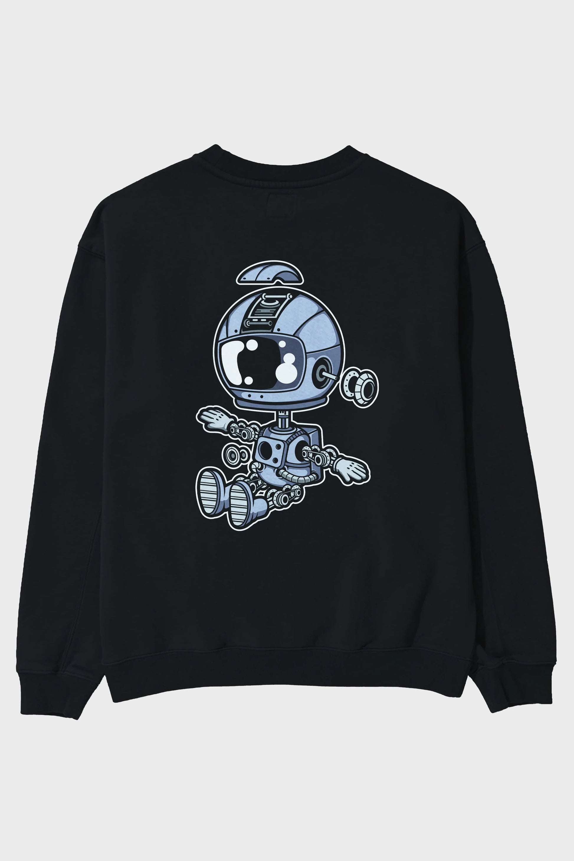 Astronaut Robot Arka Baskılı Oversize Sweatshirt Erkek Kadın Unisex