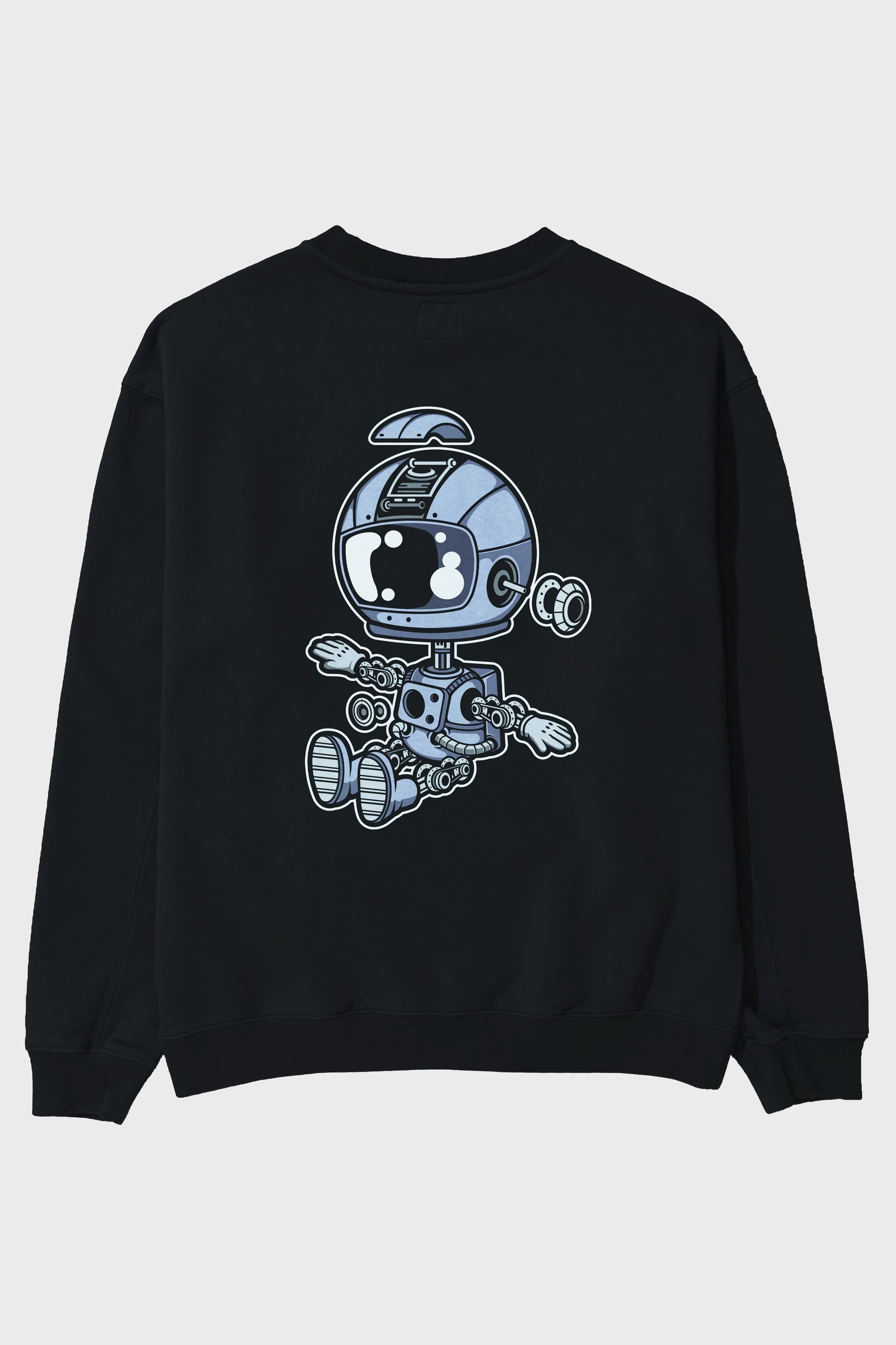 Astronaut Robot Arka Baskılı Oversize Sweatshirt Erkek Kadın Unisex