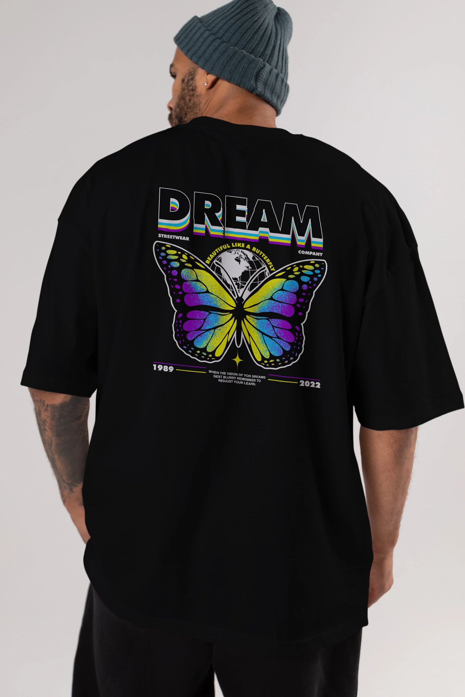 Dream Company Arka Baskılı Oversize t-shirt Erkek Kadın Unisex