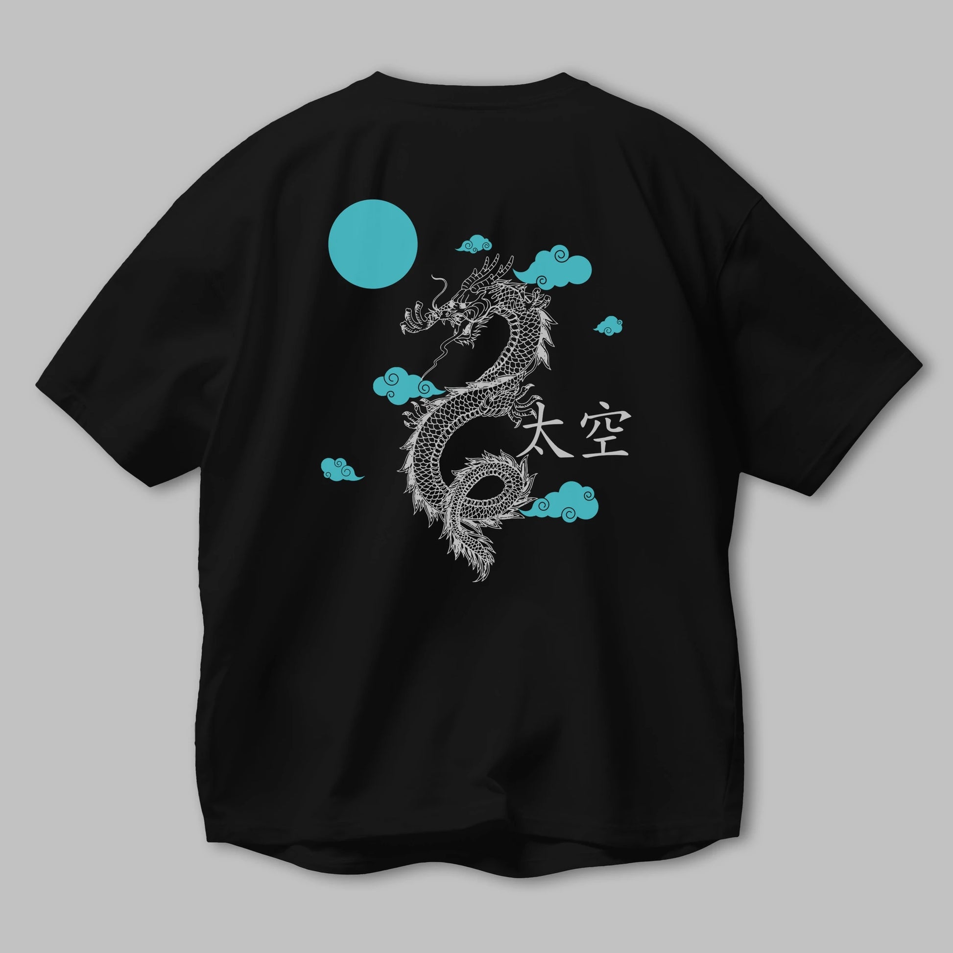 Chinese Dragon Arka Baskılı Oversize t-shirt Erkek Kadın Unisex