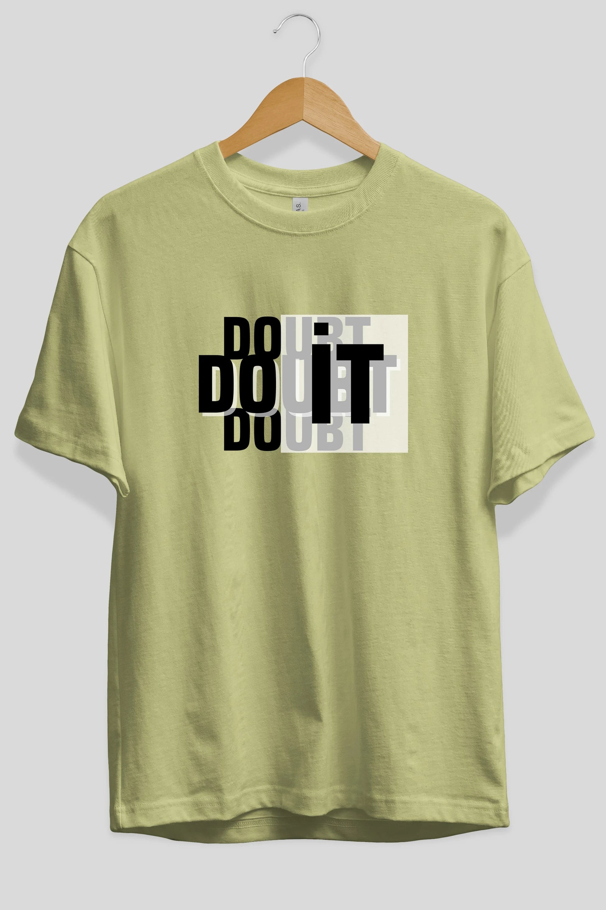 Do it Yazılı Ön Baskılı Oversize t-shirt Erkek Kadın Unisex