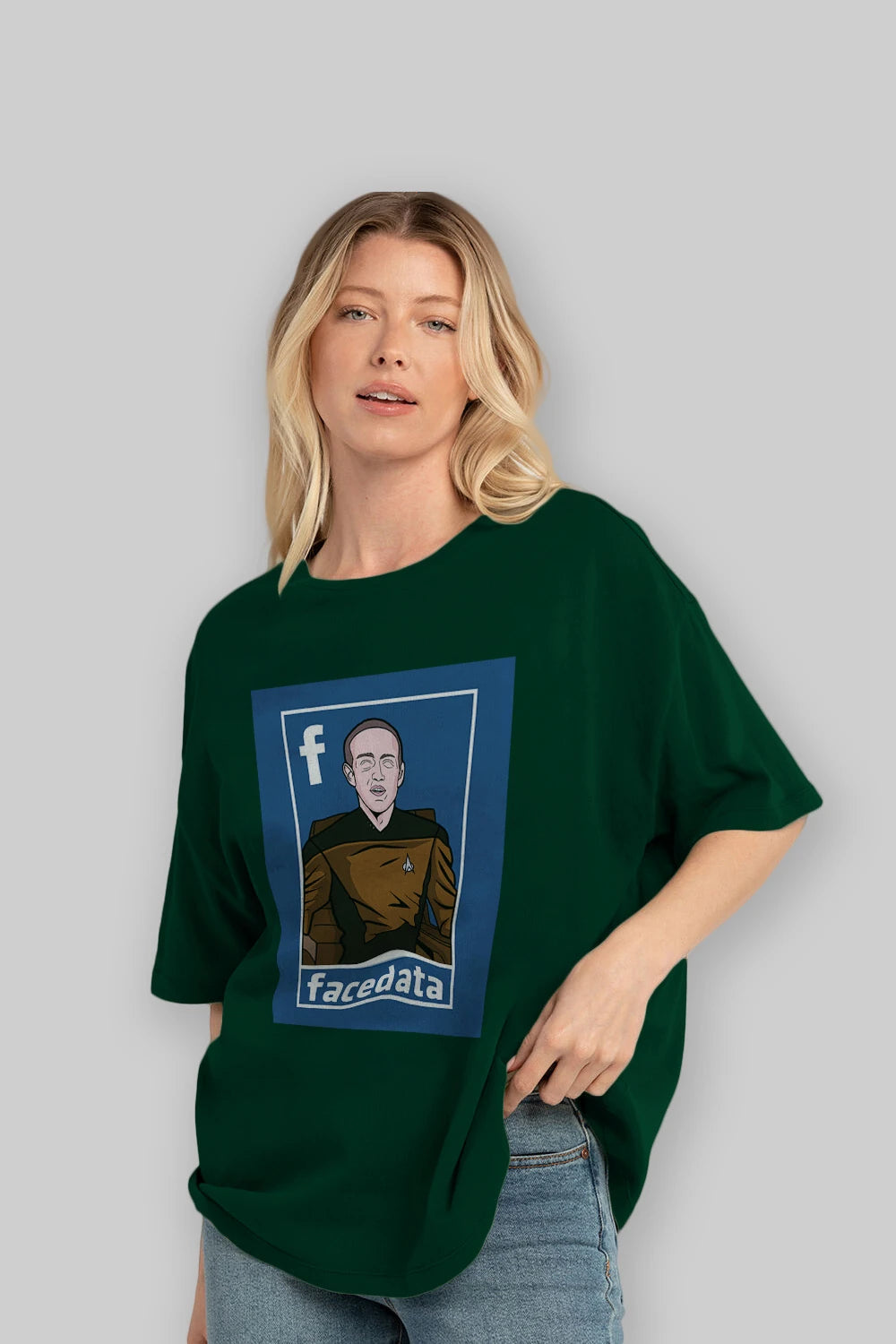 Zukerberg Data Ön Baskılı Oversize t-shirt Erkek Kadın Unisex %100 Pamuk tişort