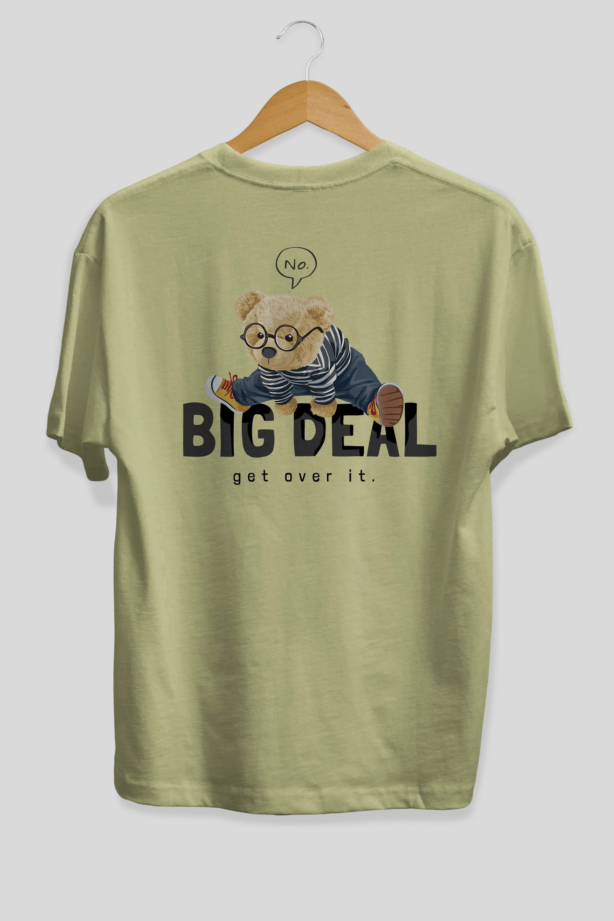 Teddy Bear Big Deal Arka Baskılı Oversize t-shirt Erkek Kadın Unisex %100 Pamuk