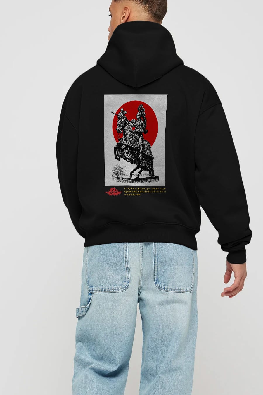 Japan Streetwear 2 Arka Baskılı Oversize Hoodie Kapüşonlu Sweatshirt Erkek Kadın Unisex