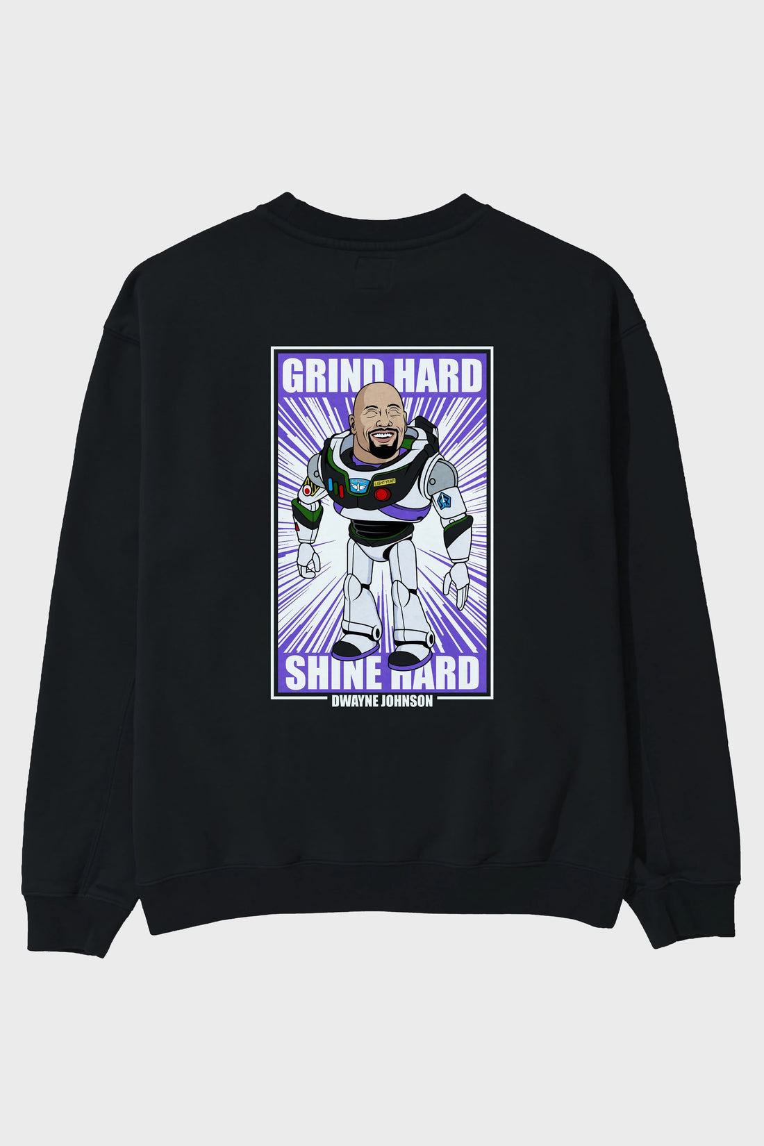 Dwayne Johnson Buzz Lightyear Arka Baskılı Oversize Sweatshirt Erkek Kadın Unisex