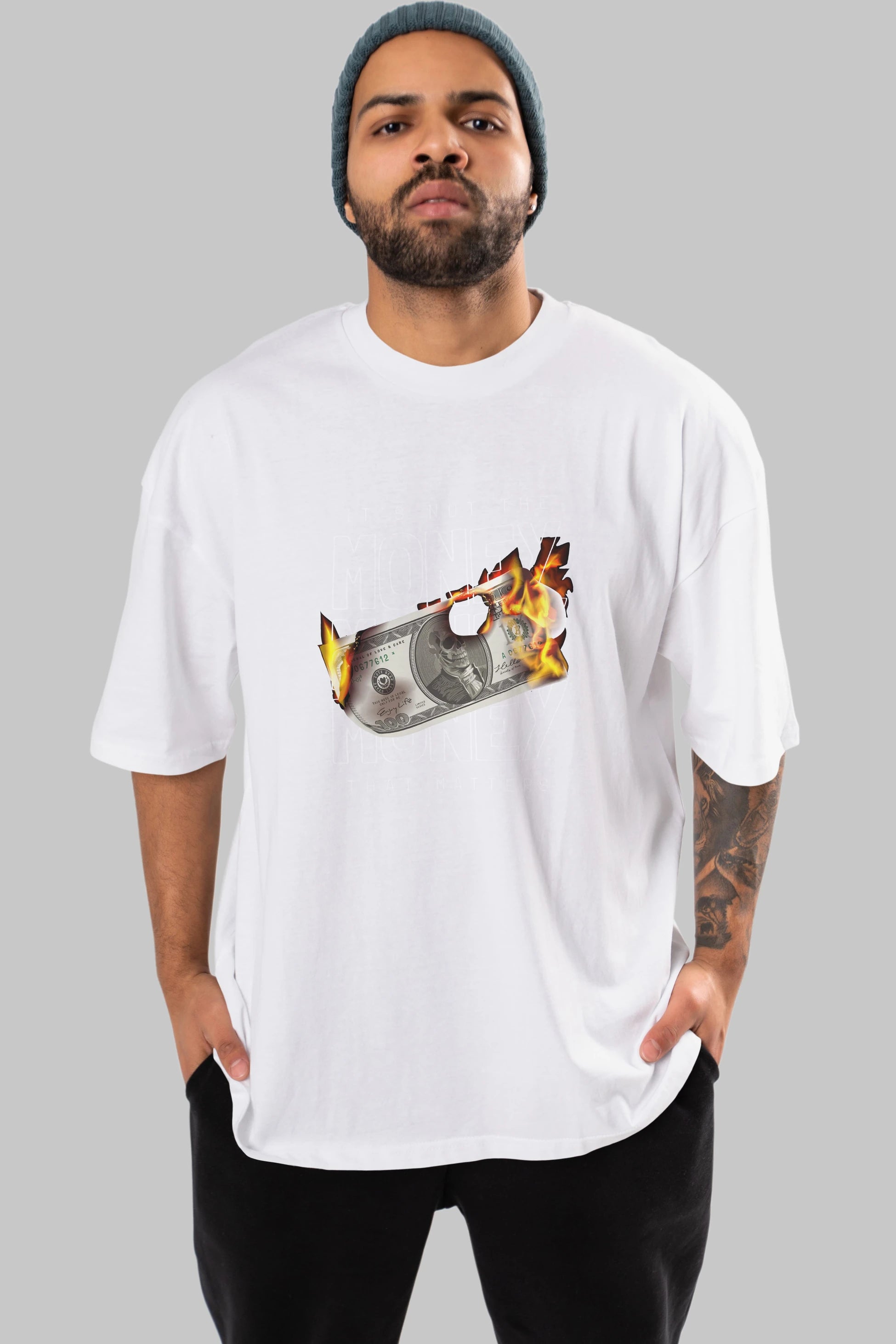 Teddy Bear Its Not The Money Ön Baskılı Oversize t-shirt Erkek Kadın Unisex %100 Pamuk