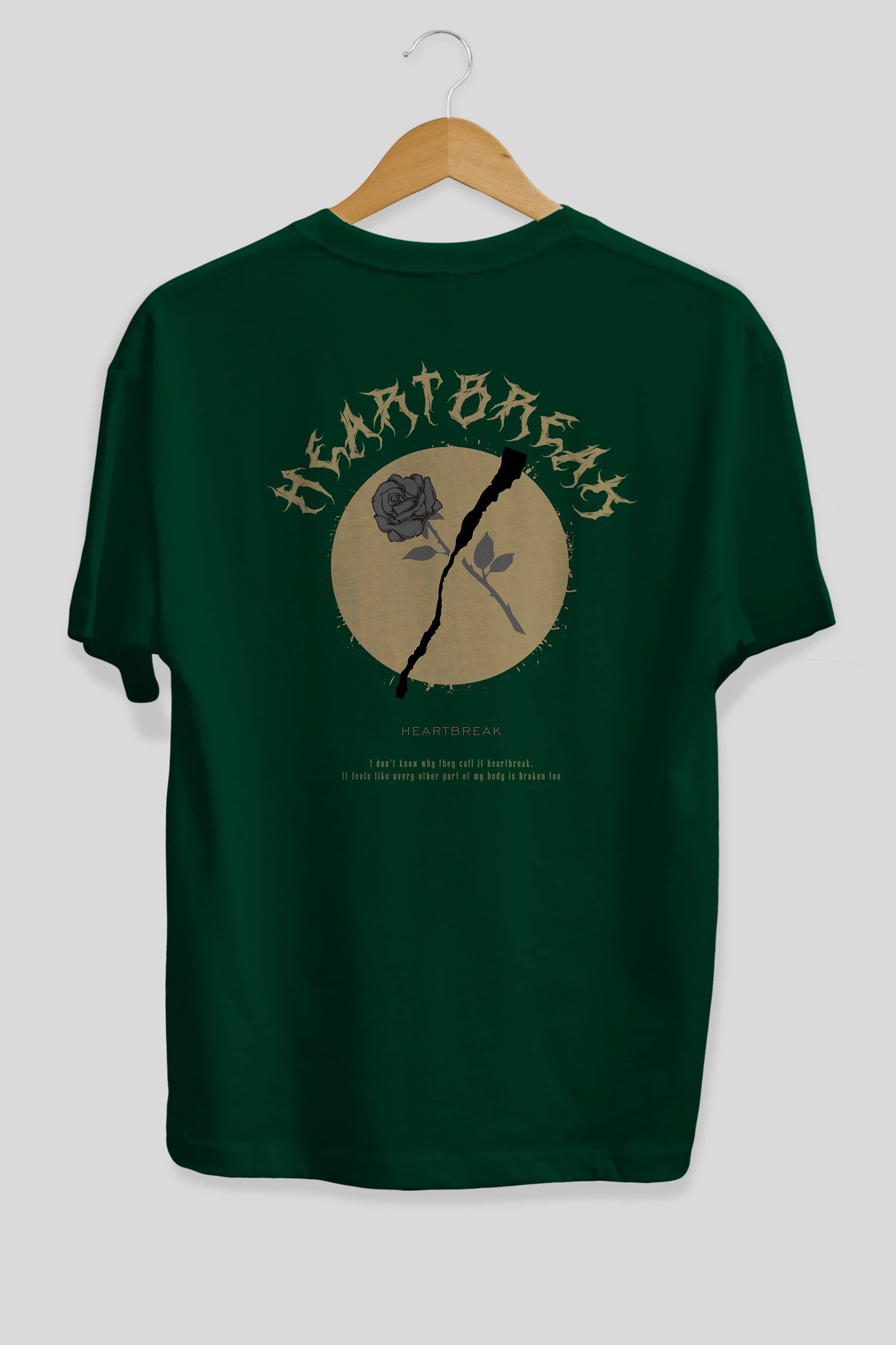 Heartbreak Arka Baskılı Oversize t-shirt Erkek Kadın Unisex