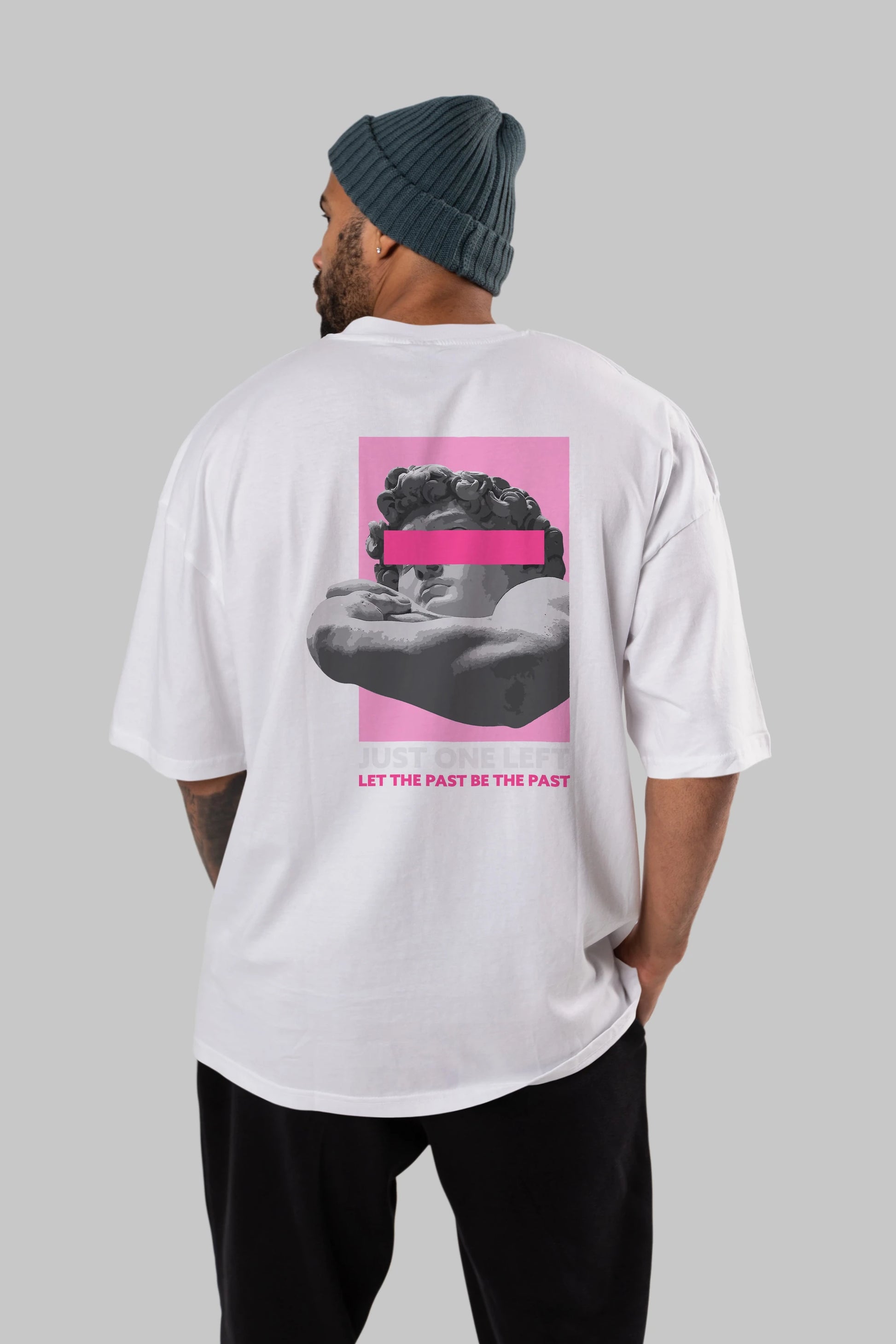 Just One Left Arka Baskılı Oversize t-shirt Erkek Kadın Unisex