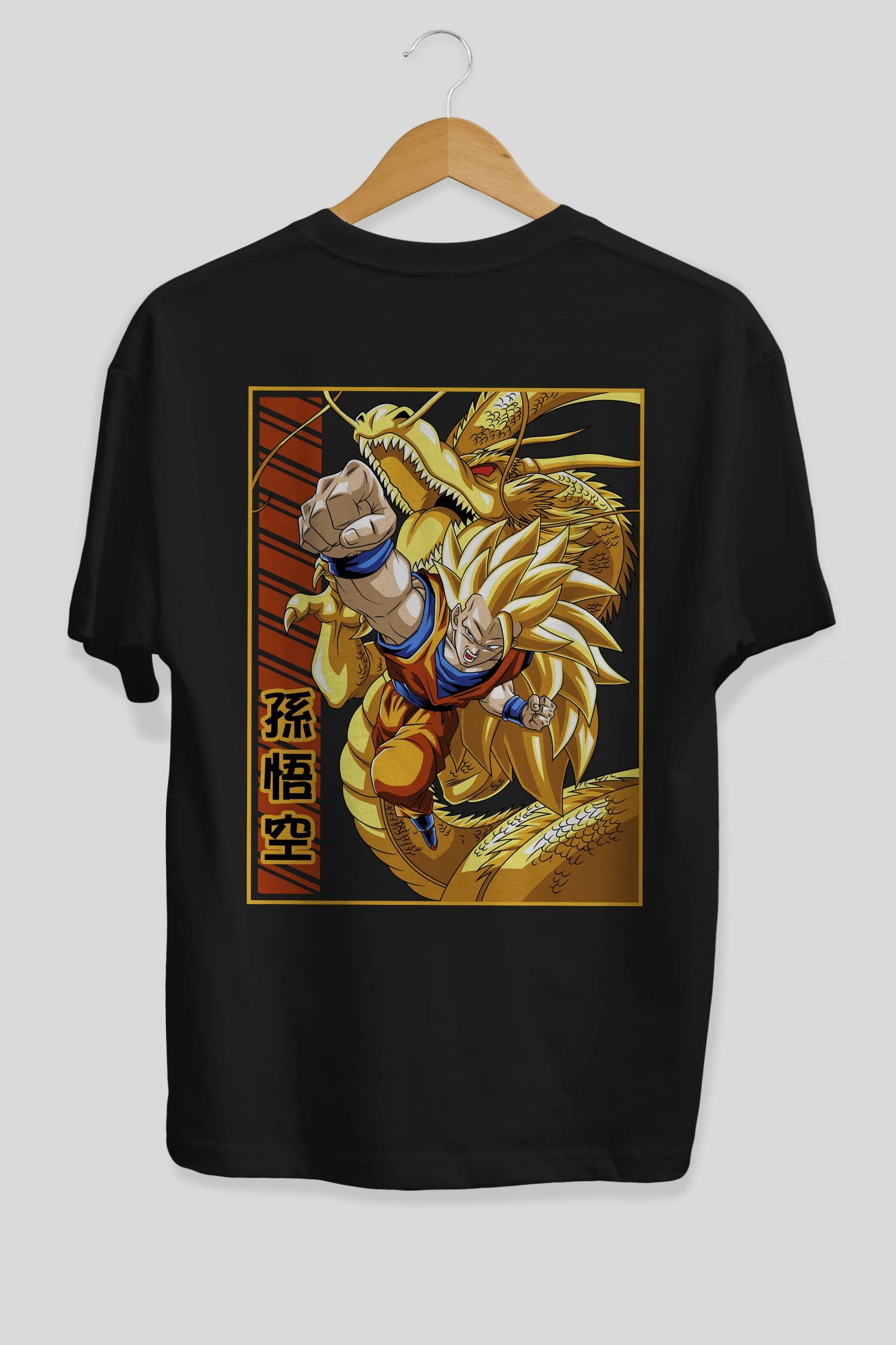 DragonBall Goku Anime Arka Baskılı Oversize t-shirt Erkek Kadın Unisex