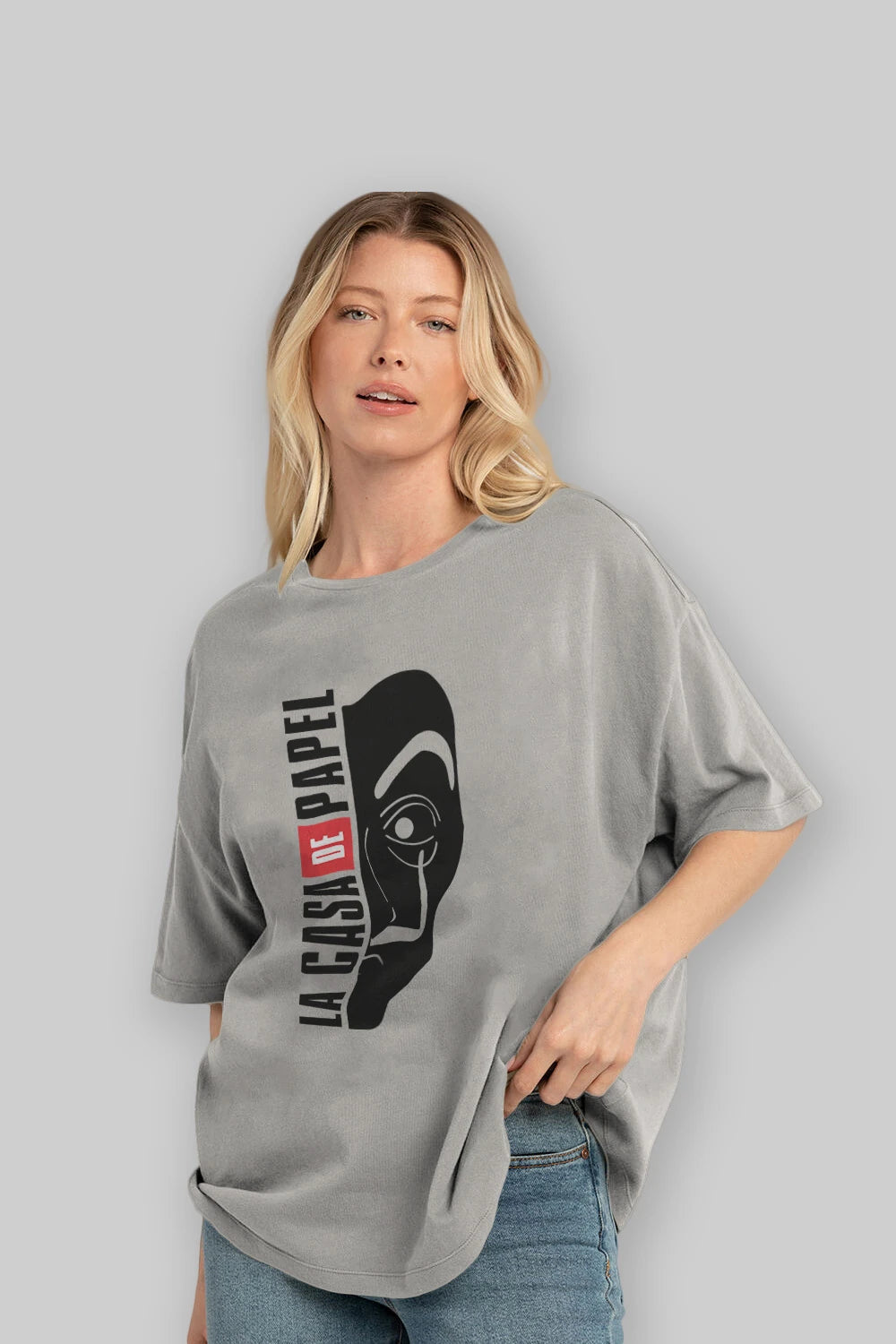 La Casa De Papel (3) Ön Baskılı Oversize t-shirt Erkek Kadın Unisex %100 Pamuk Bisiklet Yaka tişort
