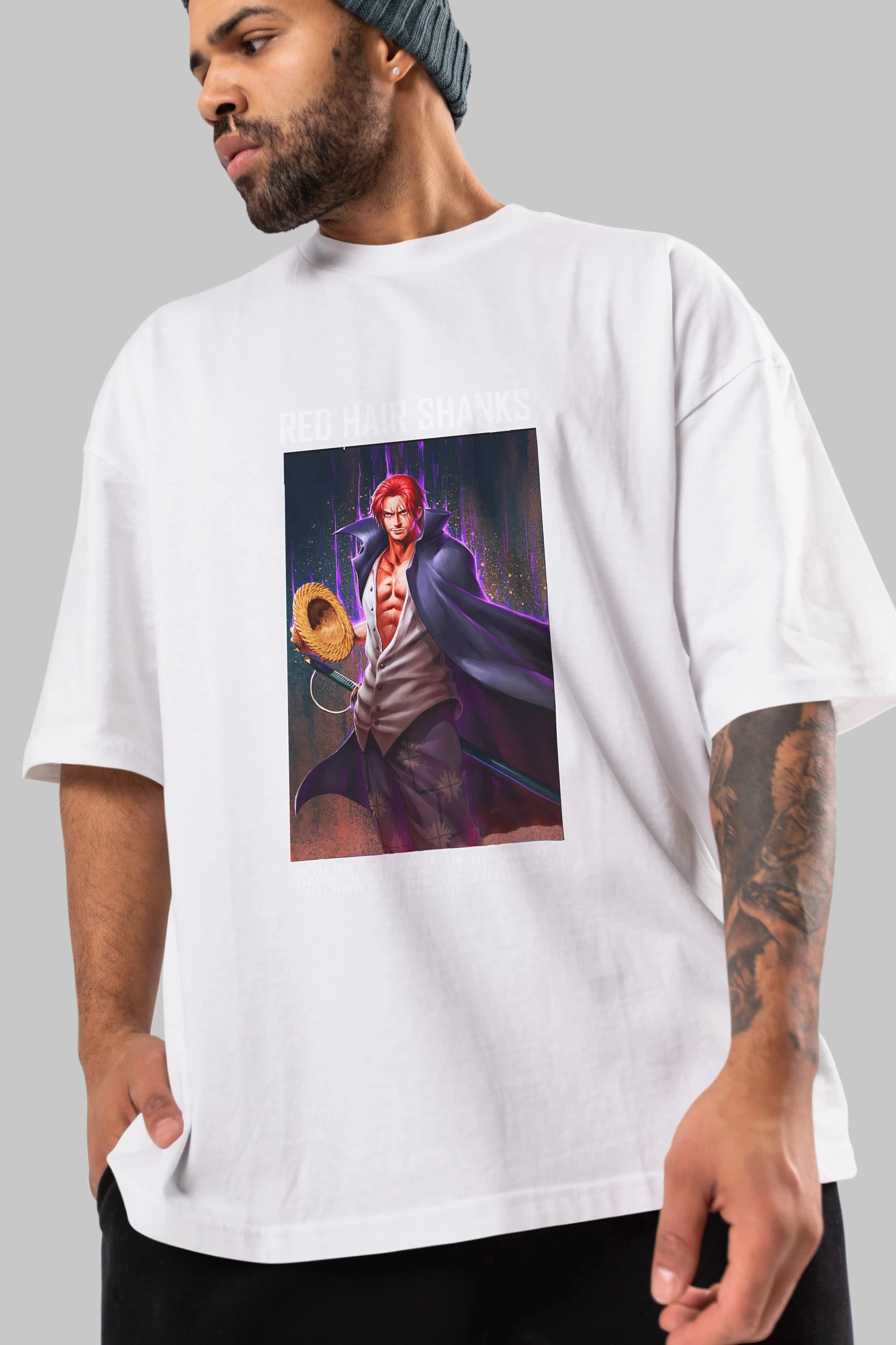 Shanks Anime Ön Baskılı Oversize t-shirt Erkek Kadın Unisex