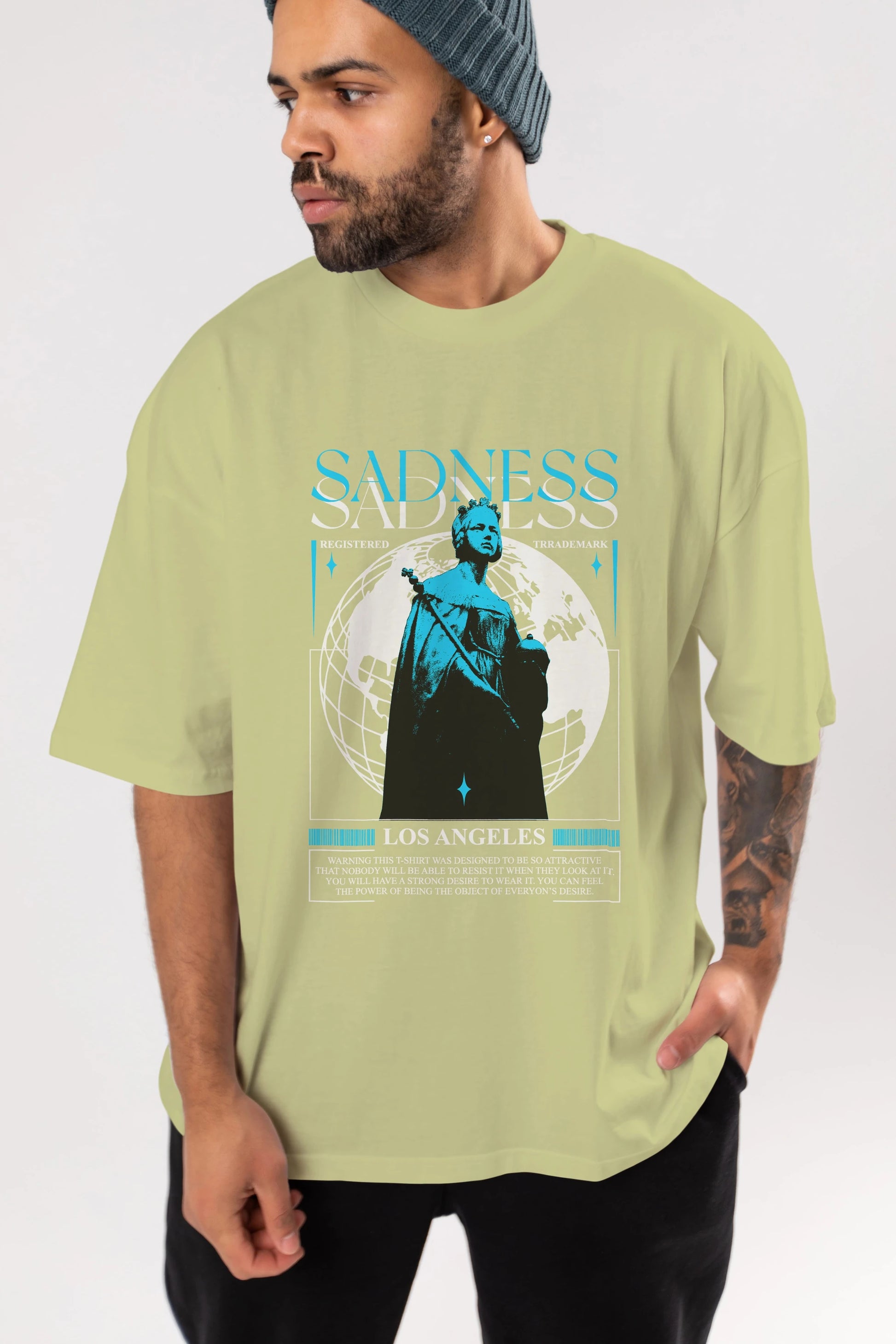 Sadness Los Angeles Ön Baskılı Oversize t-shirt Erkek Kadın Unisex