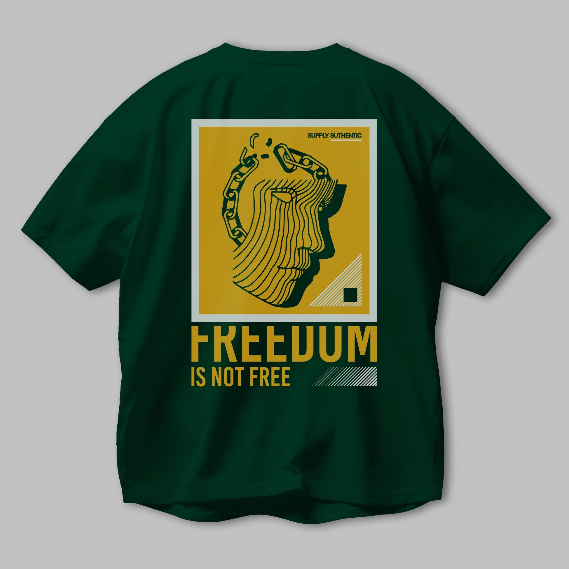 Freedom is Not Free Arka Baskılı Oversize t-shirt Erkek Kadın Unisex