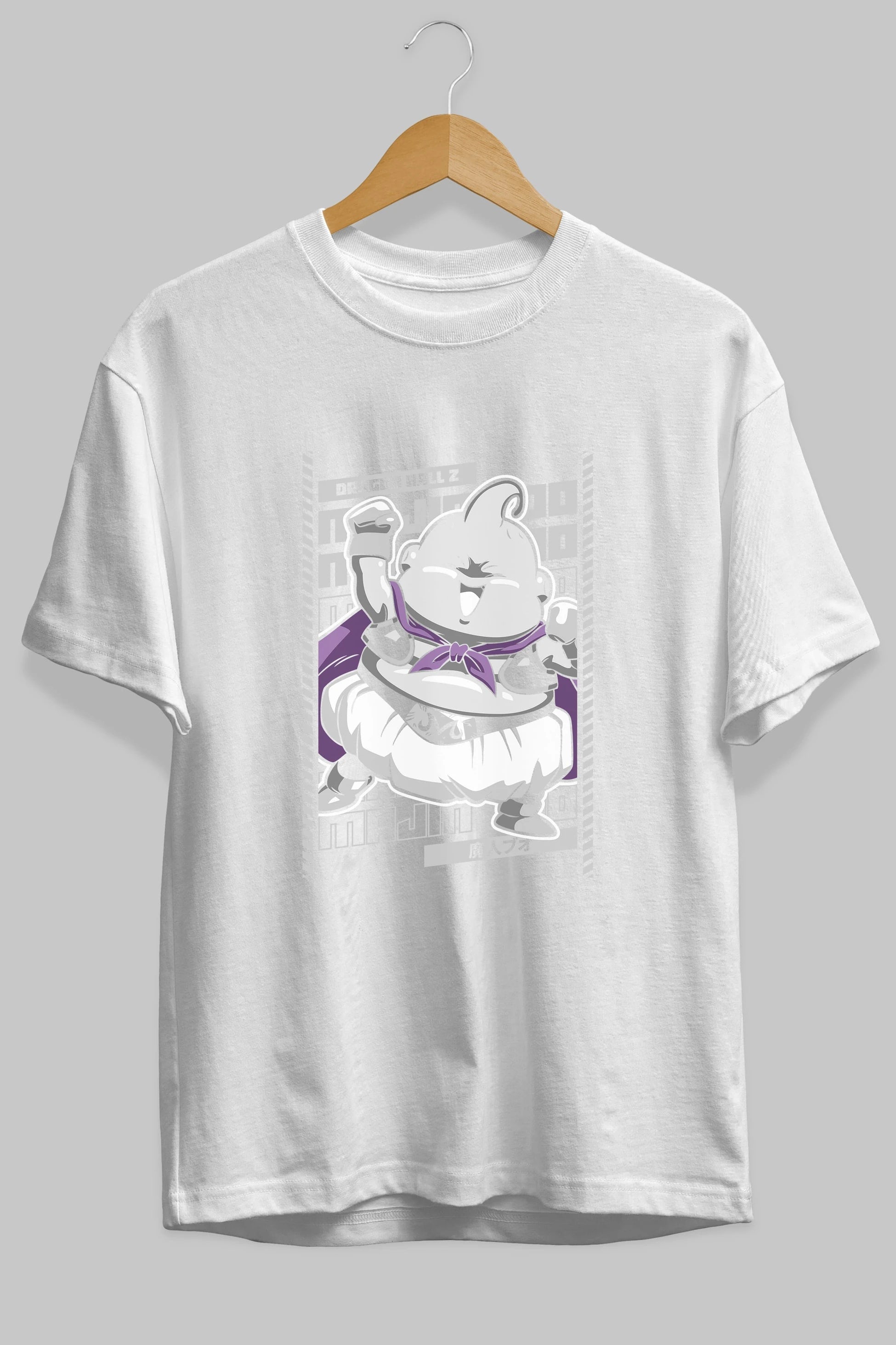 MAJIN BOO2 Anime Ön Baskılı Oversize t-shirt %100 pamuk Erkek Kadın Unisex