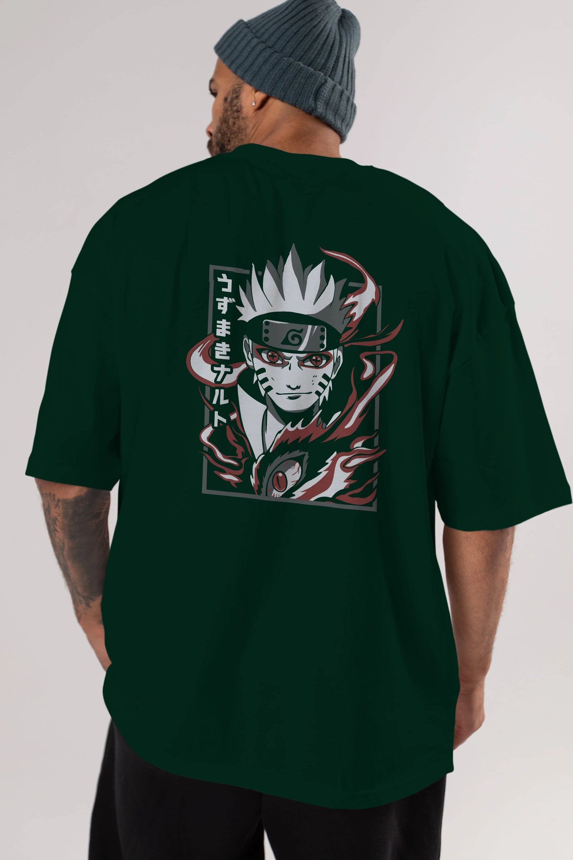 NarutoMod Anime Arka Baskılı Oversize t-shirt Erkek Kadın Unisex
