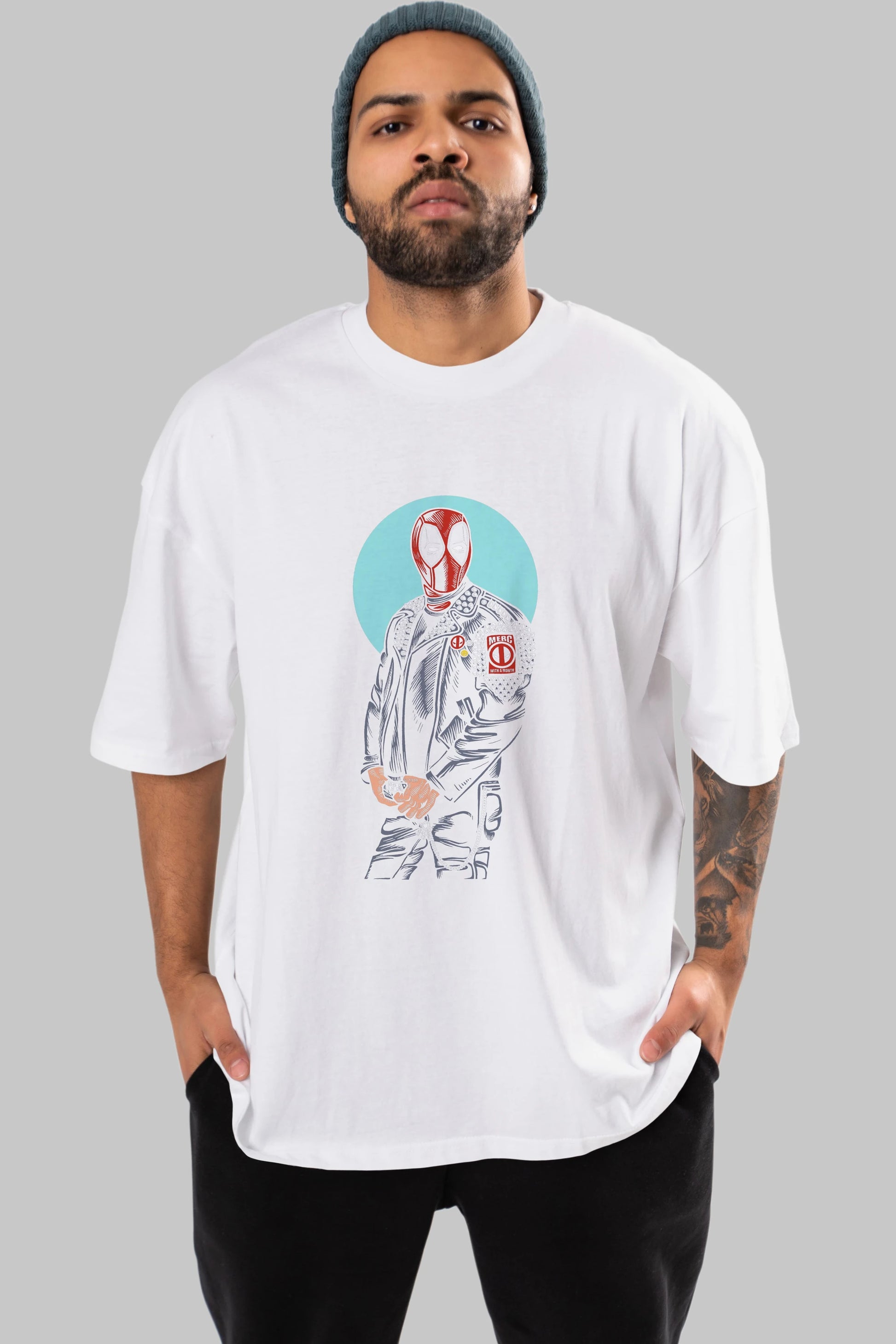 Rebeliion Mercenary Ön Baskılı Oversize t-shirt Erkek Kadın Unisex %100 Pamuk tişort