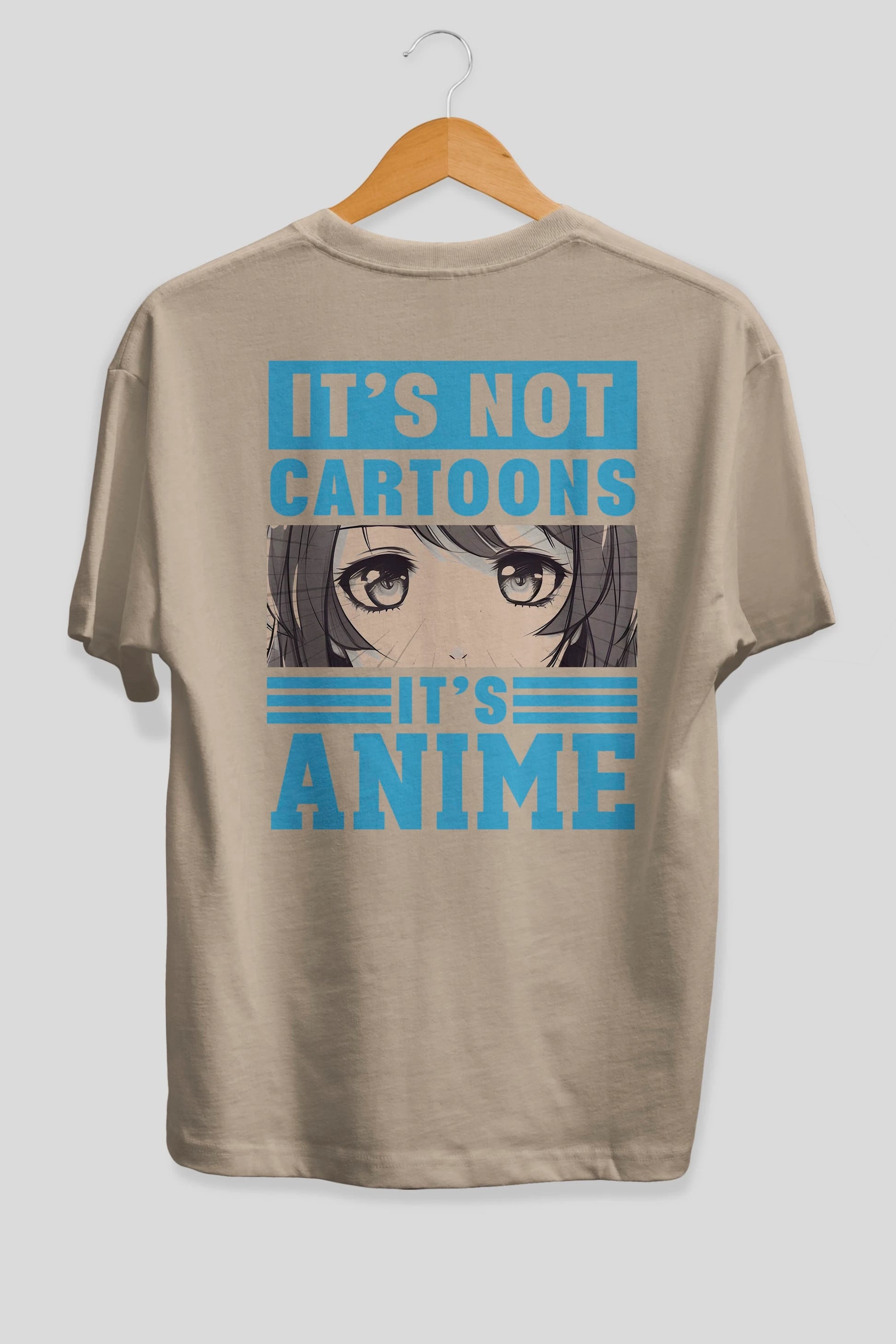 Its Anime Anime Arka Baskılı Oversize t-shirt Erkek Kadın Unisex %100 pamuk tişort