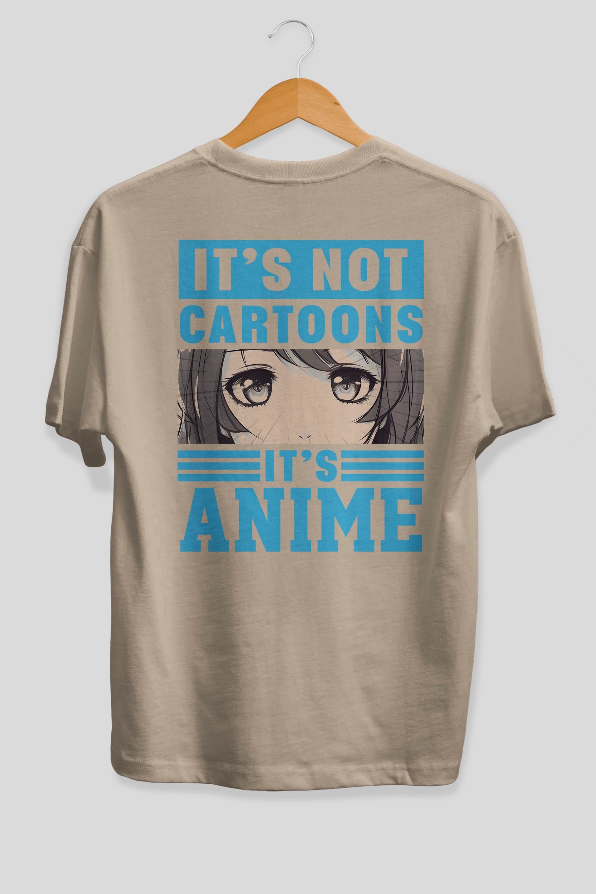 Its Anime Anime Arka Baskılı Oversize t-shirt Erkek Kadın Unisex %100 pamuk tişort