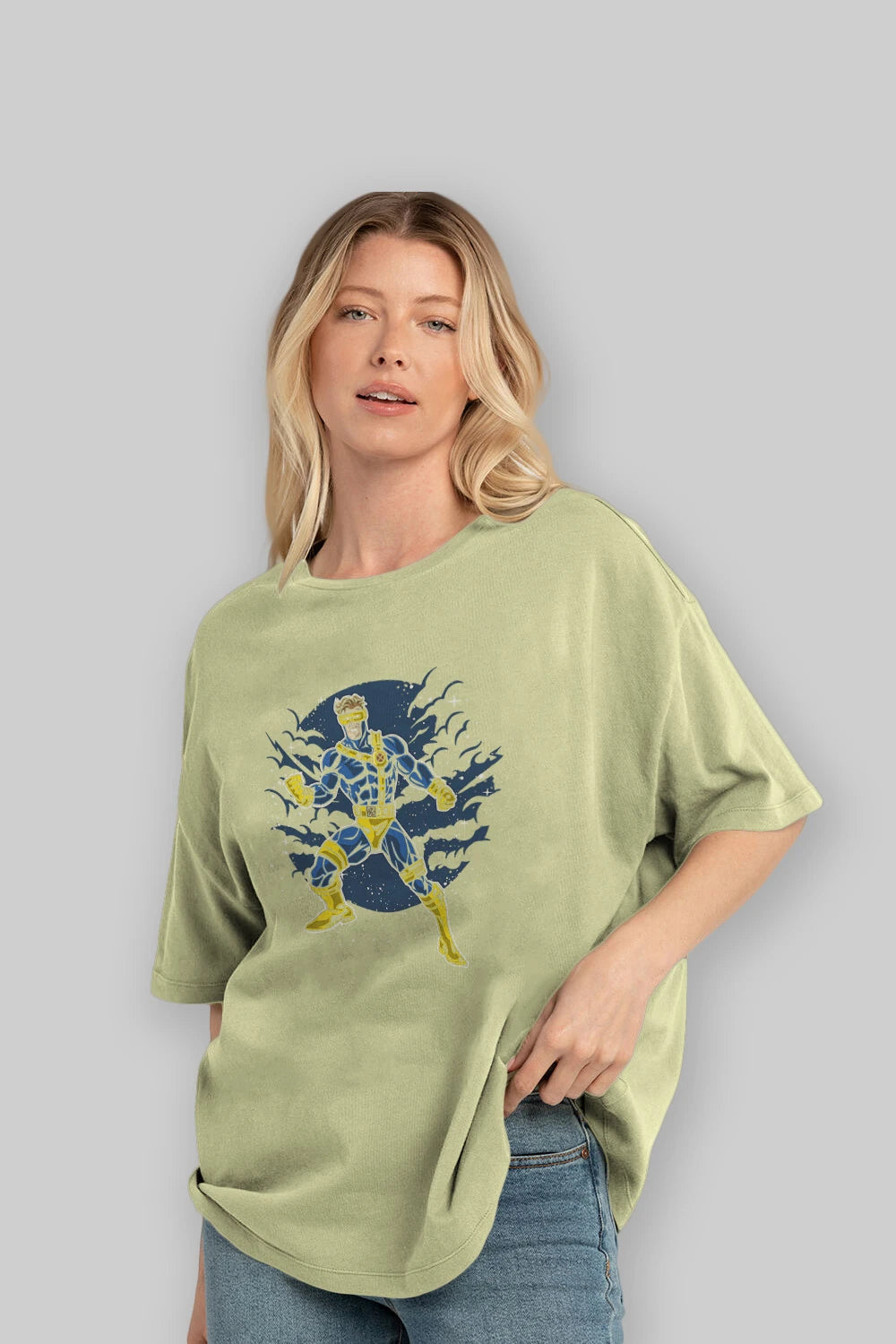 CYCLOPS Ön Baskılı Oversize t-shirt Erkek Kadın Unisex %100 Pamuk tişort