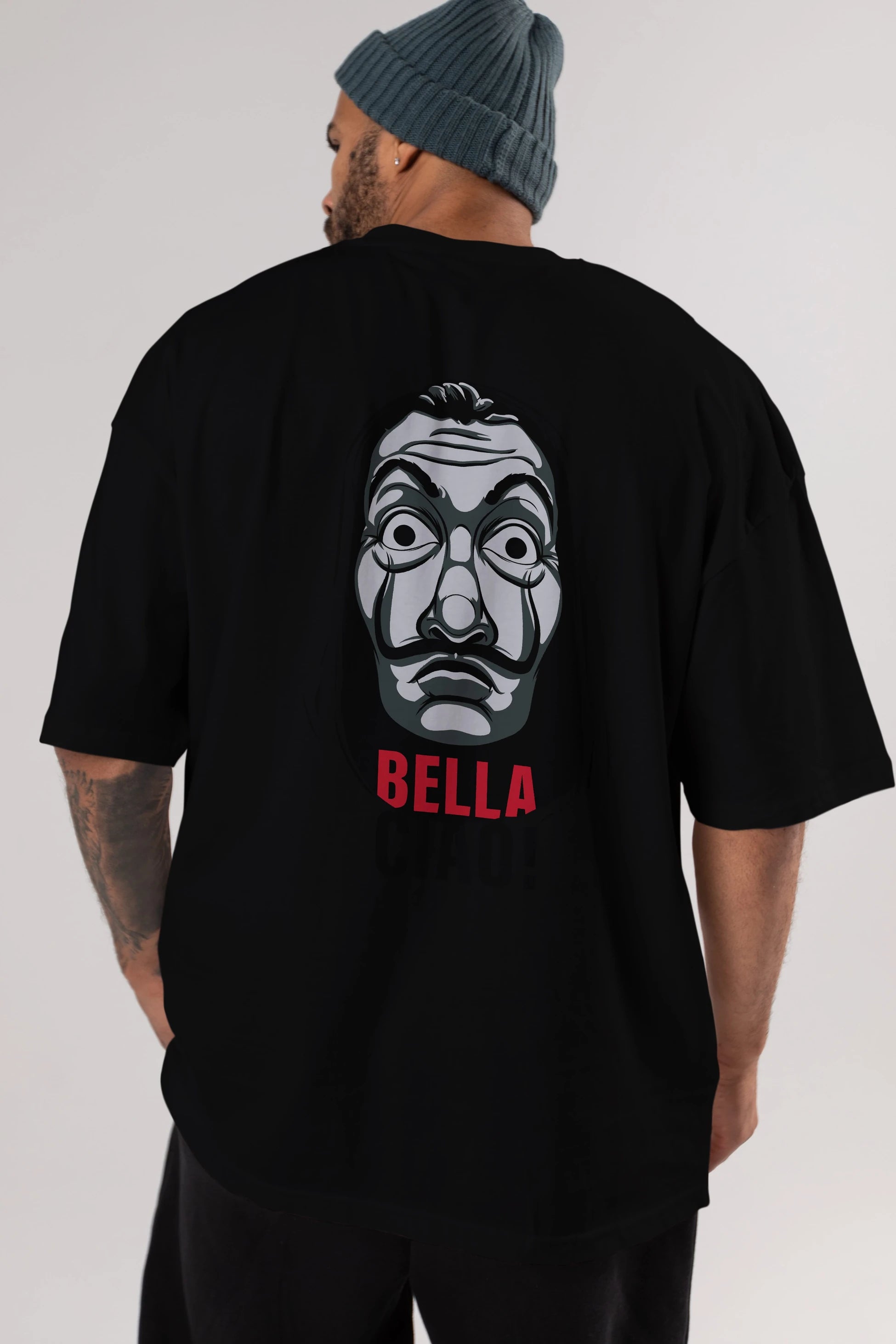 La Casa De Papel (12) Arka Baskılı Oversize t-shirt Erkek Kadın Unisex %100 Pamuk Bisiklet Yaka tişort