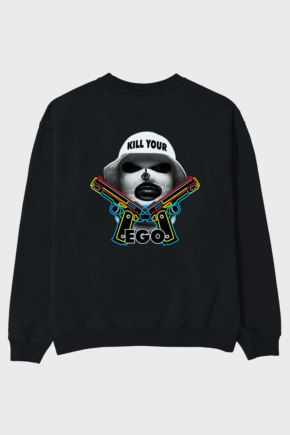 Kill Your Ego Arka Baskılı Oversize Sweatshirt Erkek Kadın Unisex