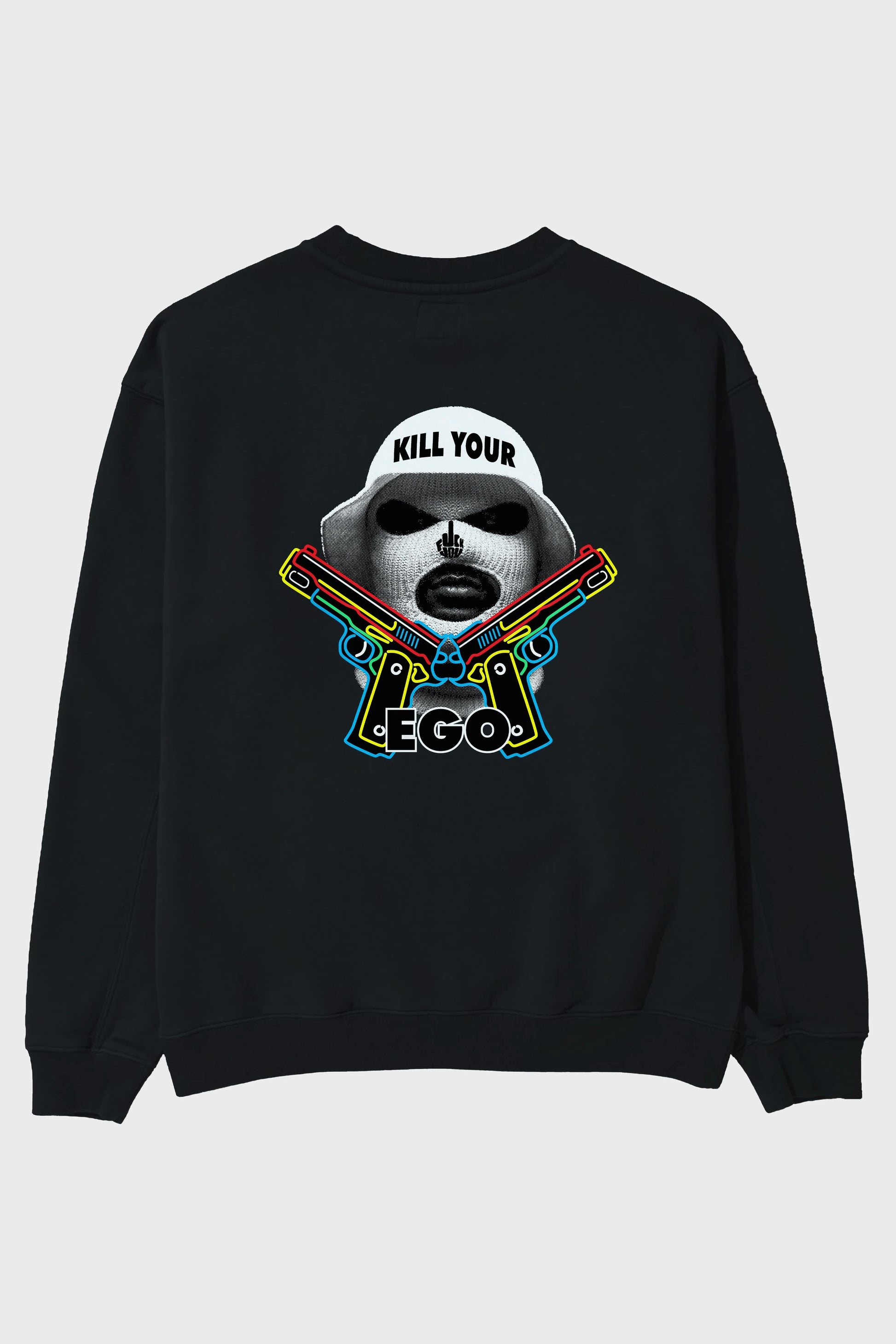 Kill Your Ego Arka Baskılı Oversize Sweatshirt Erkek Kadın Unisex