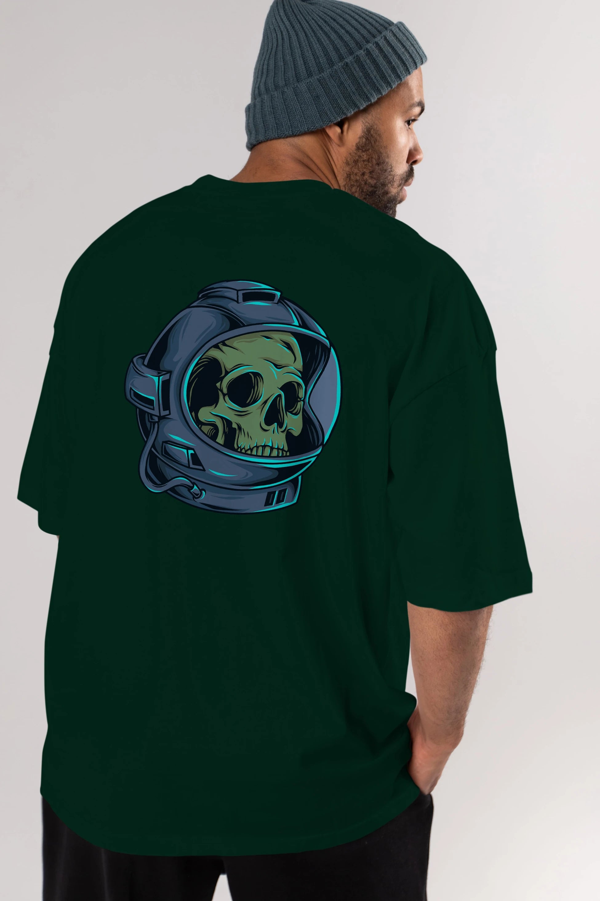 Astroskull Arka Baskılı Oversize t-shirt Erkek Kadın Unisex