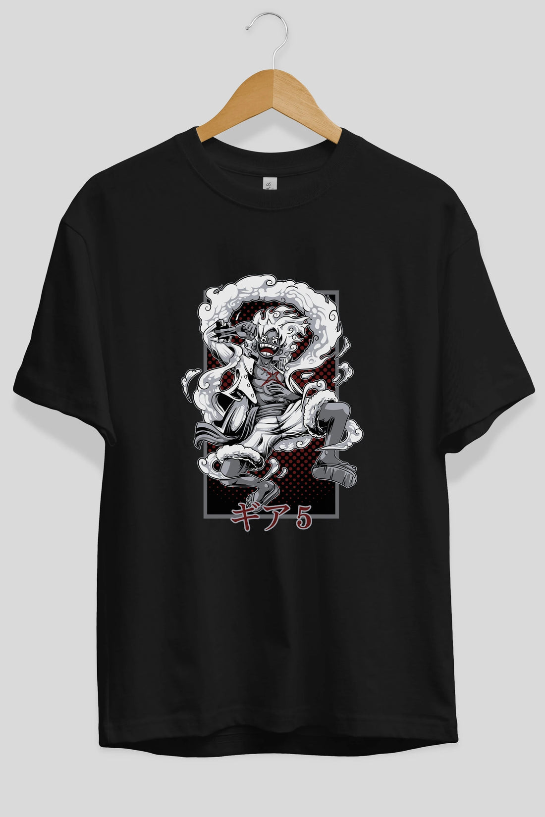 LUFFY GEAR 5 Anime Ön Baskılı Oversize t-shirt %100 pamuk Erkek Kadın Unisex