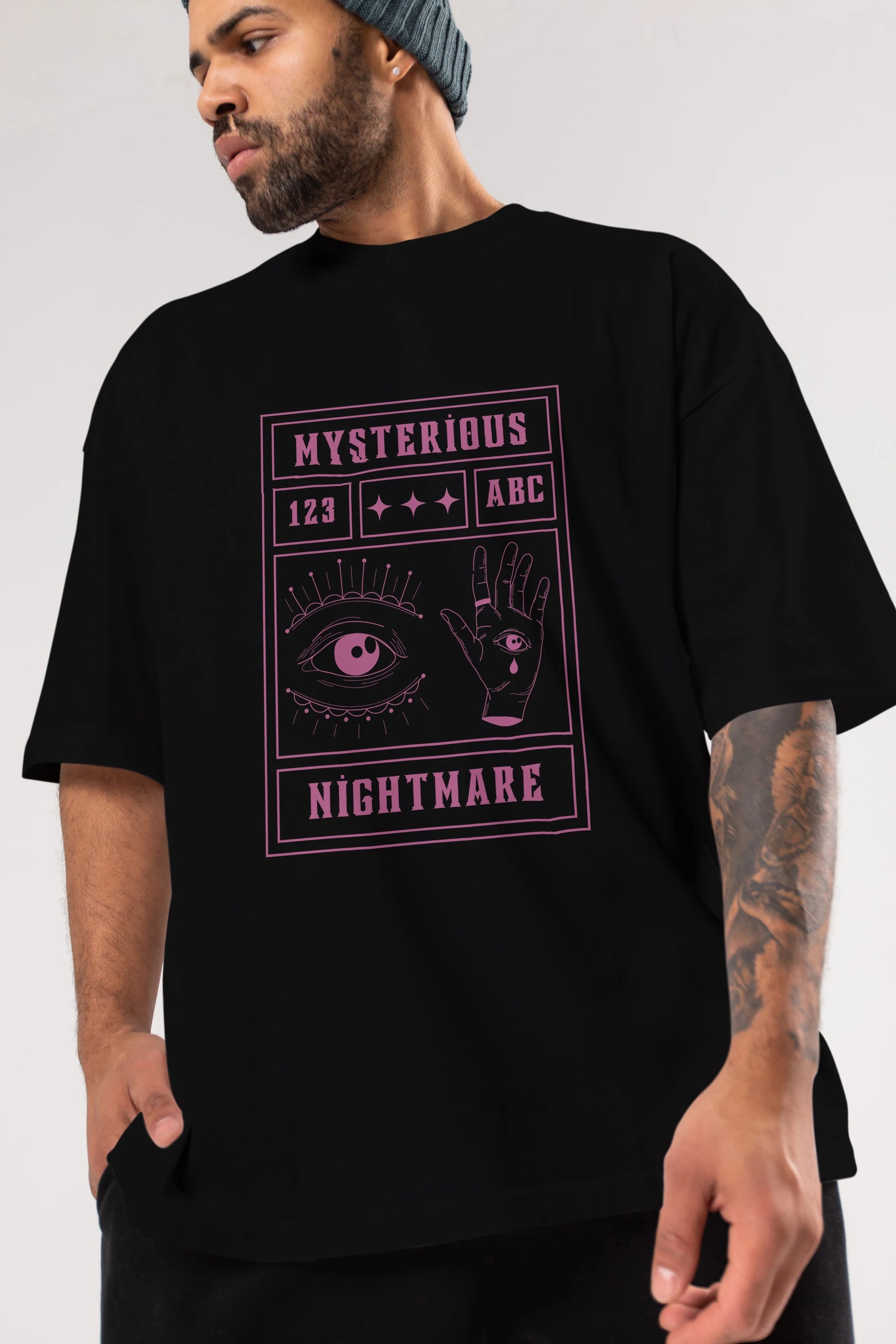 Mysterious Nightmare Ön Baskılı Oversize t-shirt Erkek Kadın Unisex