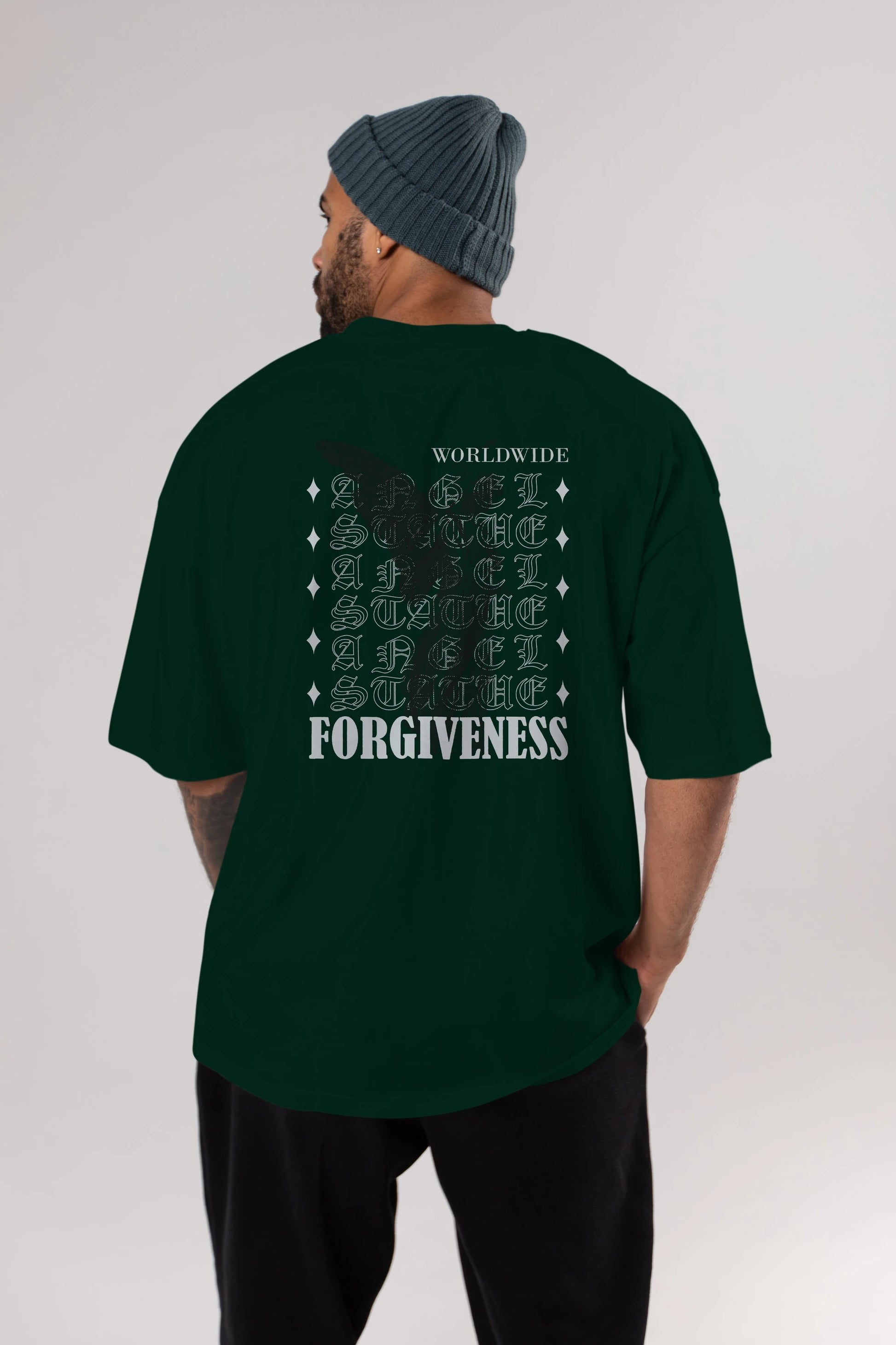 Angel Forgiveness Arka Baskılı Oversize t-shirt Erkek Kadın Unisex