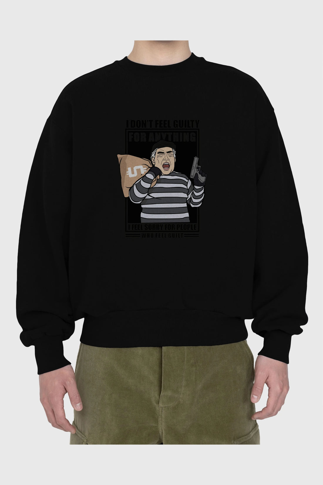Criminal Trump Ön Baskılı Oversize Sweatshirt Erkek Kadın Unisex