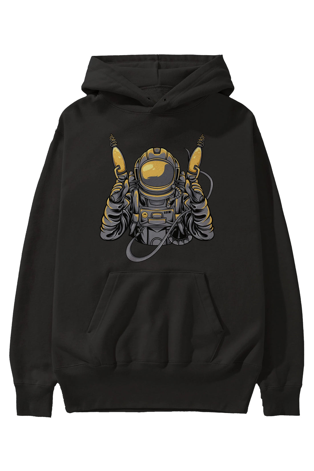 Alien Hunter Ön Baskılı Hoodie Oversize Kapüşonlu Sweatshirt Erkek Kadın Unisex