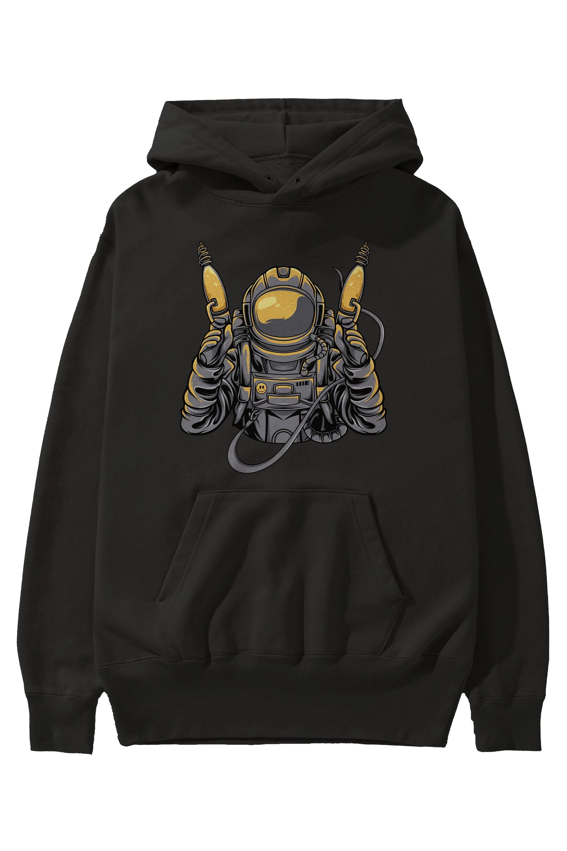 Alien Hunter Ön Baskılı Hoodie Oversize Kapüşonlu Sweatshirt Erkek Kadın Unisex
