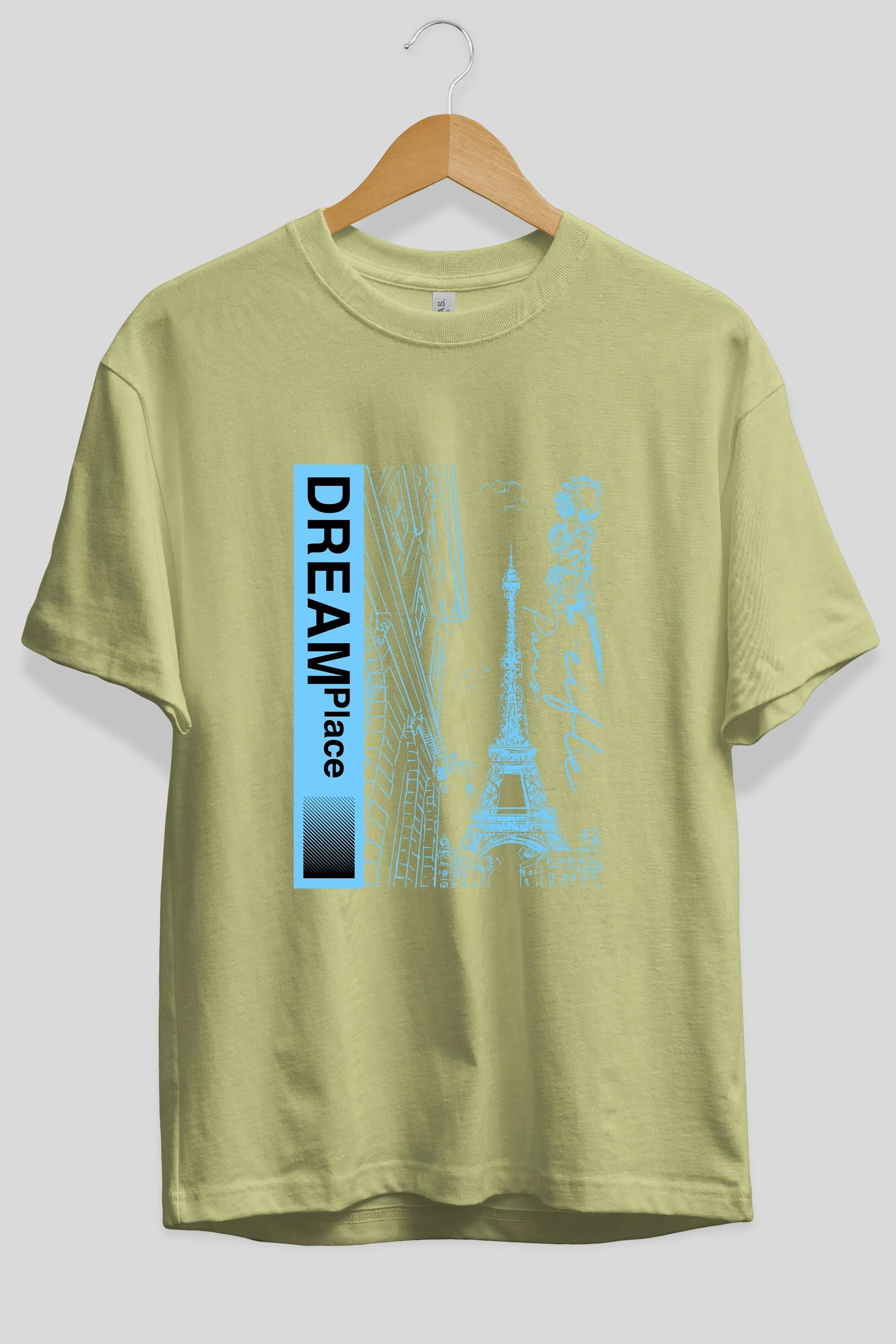 Dream Place Ön Baskılı Oversize t-shirt Erkek Kadın Unisex
