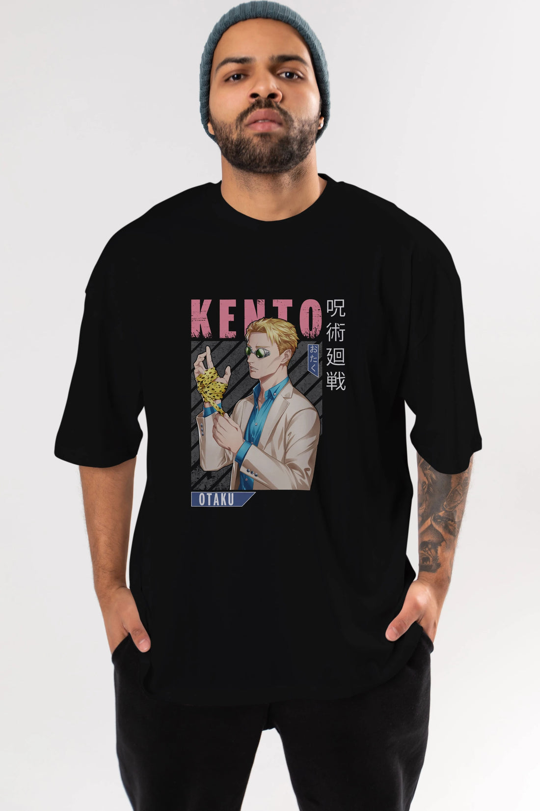 Kento Nanami Anime Ön Baskılı Oversize t-shirt %100 pamuk Erkek Kadın Unisex