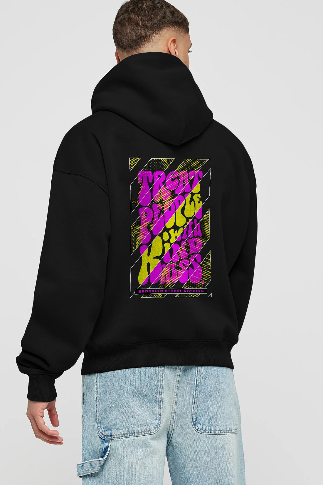 Treat People Arka Baskılı Hoodie Oversize Kapüşonlu Sweatshirt Erkek Kadın Unisex