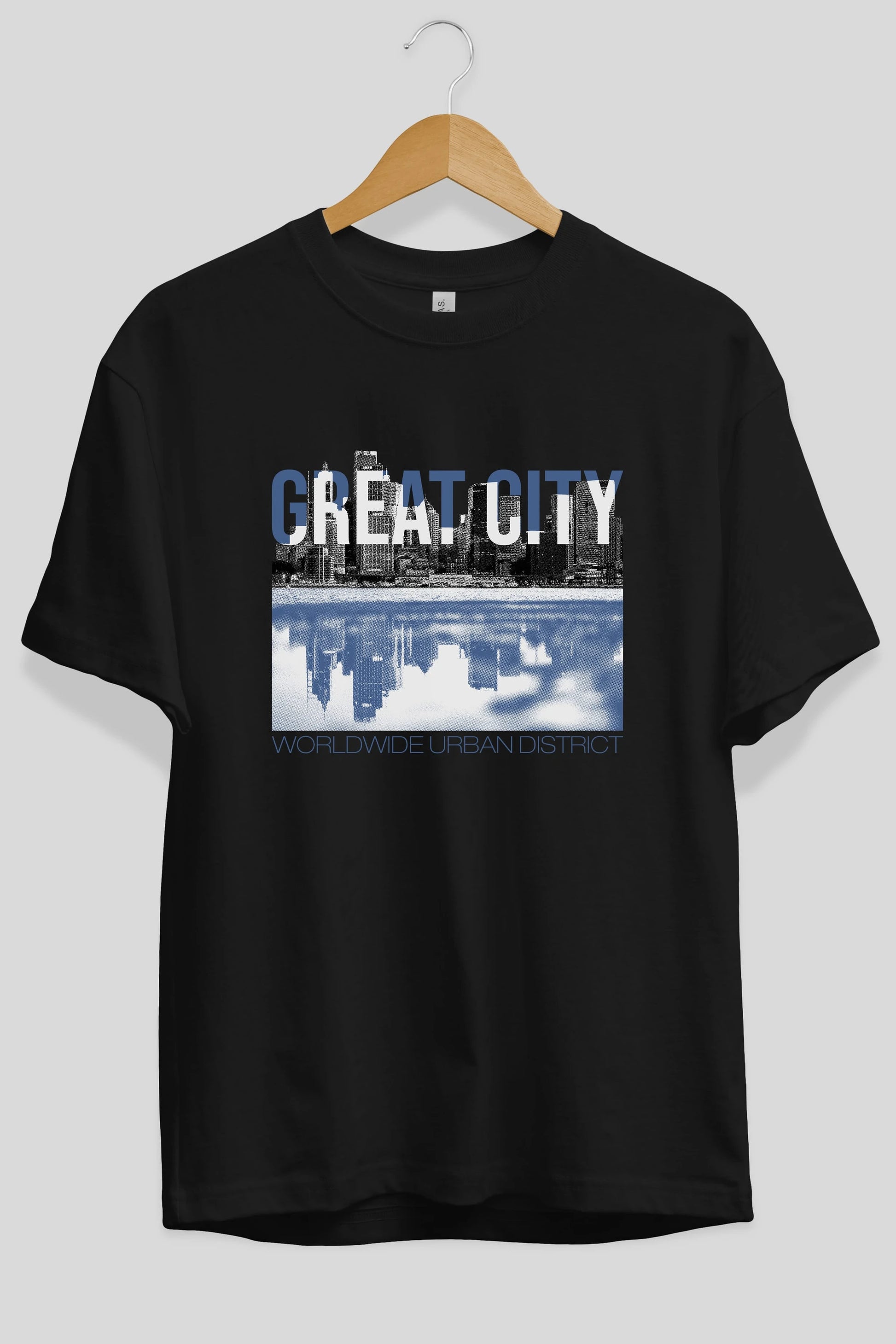 Great City Ön Baskılı Oversize t-shirt Erkek Kadın Unisex