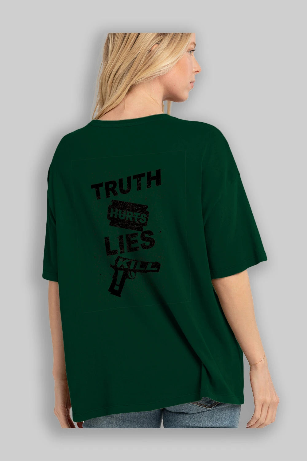 Truth Hurts Arka Baskılı Oversize t-shirt %100 pamuk Erkek Kadın Unisex